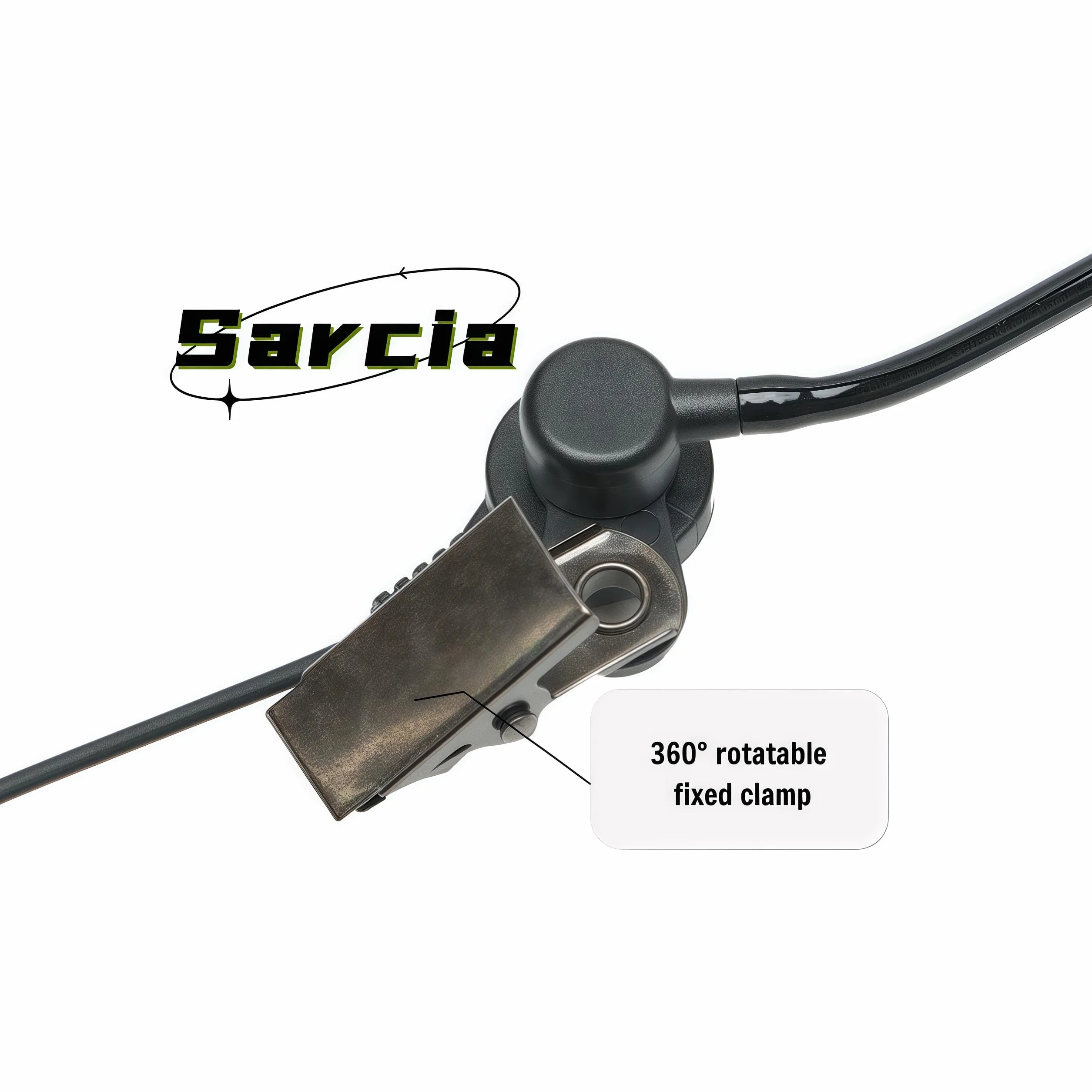 Sarcia Walkie Talkie Słuchawki Mikrofon PTT kompatybilny z Cobra RX380 RX680 ACXT545 ACXT645 PX650 PX655 RX380 RX680 Dwukierunkowe radio z czarną rurką akustyczną, zestaw 2 szt