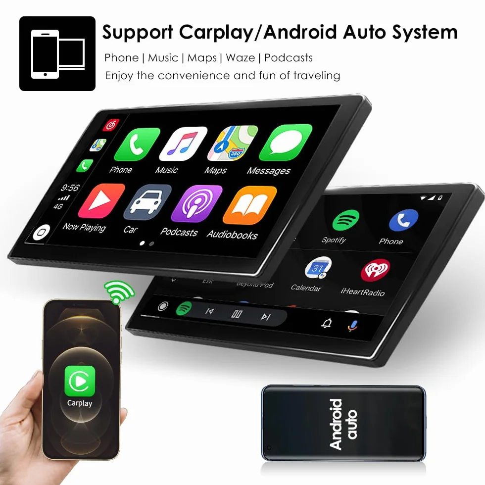 Ossuret Radio samochodowe do Renault Clio 3 (2005-2014), 9 cali Android 13 ekran dotykowy 2+32 GB GPS nawigacja z Carplay Android Auto WiFi Bluetooth sterowanie kierownicą DSP USB TPMS OBD2