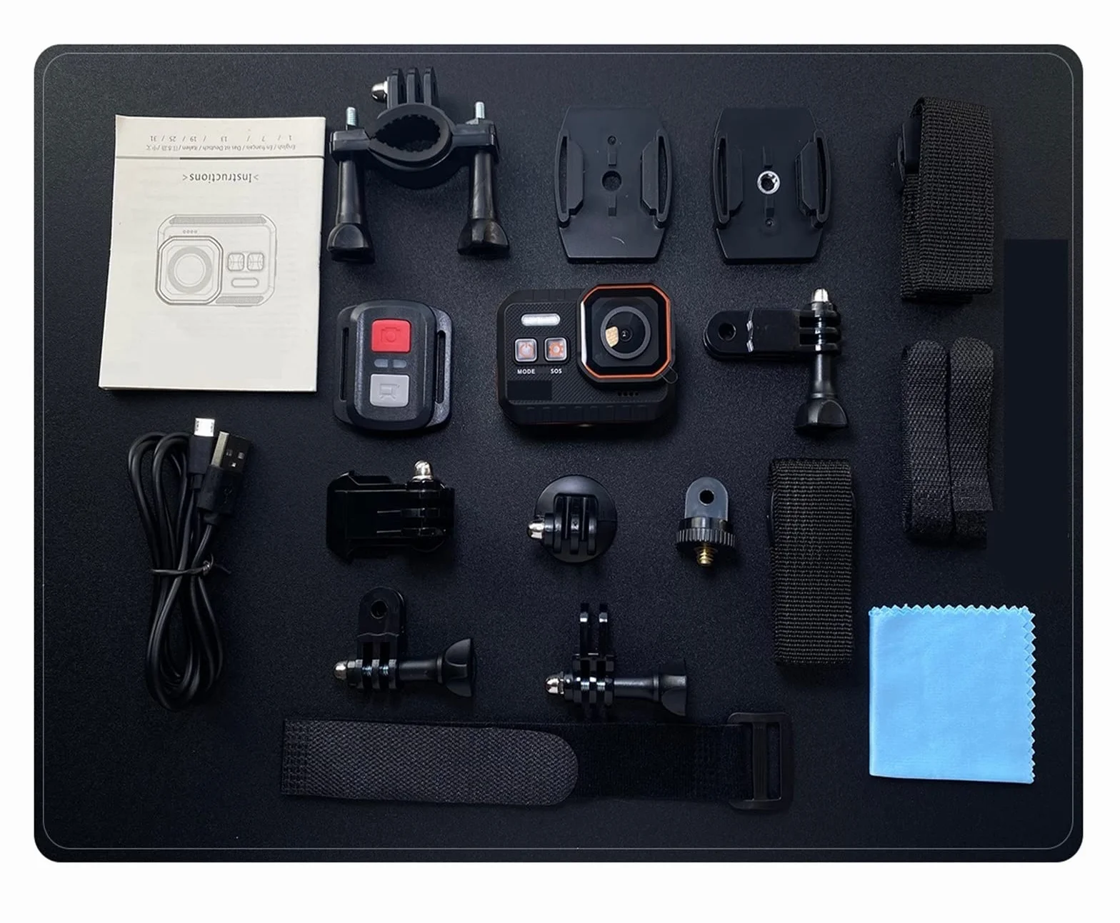 Kamera sportowa ze stabilizacją obrazu, Kamera akcji 4K 60 kl./s Zdalne sterowanie 30m Wodoodporny Szerokokątny 170° Kamera akcji Kamera na deskę rozdzielczą Go Sport Camera Pro Wysoka liczba klatek n