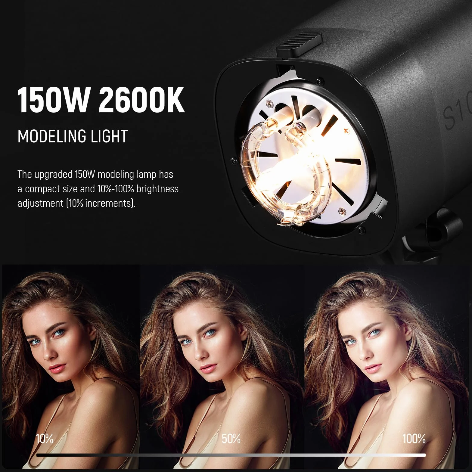 NEEWER Zestaw 800 W Studio Monolight Strobe Flash: 2-pak S101-400 W PRO 5600 K lampa błyskowa Studio z wyzwalaczem 2,4 G/lampa nastawcza 150 W/Bowens Mount/softbox/stojak/reflektor/torba, kompatybilny