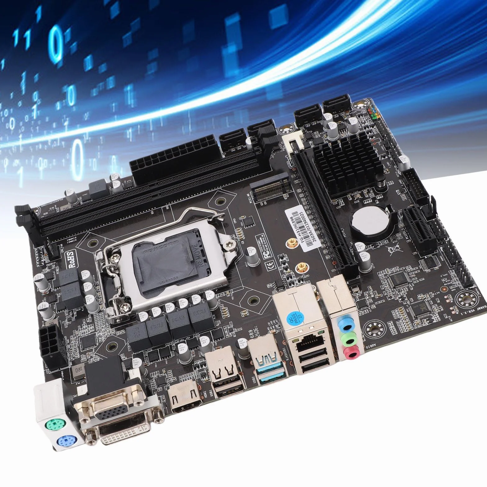 Płyta Główna H310 LGA 1151, maks. 32 Gb DDR4 NVME M.2 SATA 6 Gb Micro ATX Gamingowa Płyta Główna z Portem PCIE HMDI DVI VGA, Obsługuje 8th 9th G dla Lvy Bridge dla Intel Core
