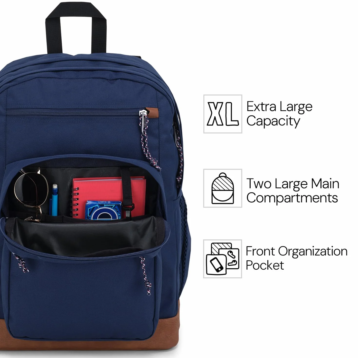 JanSport Fajny plecak z pokrowcem na laptopa 38.1 cm, duża torba na komputer z 2 przegródkami, ergonomiczne paski