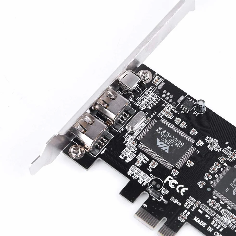 Firewire PCI Express karta kontrolera IEEE 1394a z kablem