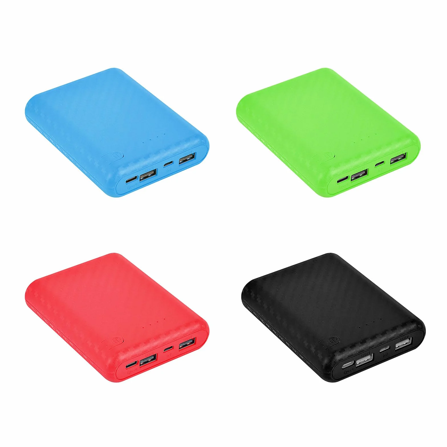 DIY Zewnętrzne pudełko na baterie 4x18650 Zewnętrzne obudowy baterii z wieloma kolorami Bateria nie jest dołączona Wyjście USB 5 V/2,4 A