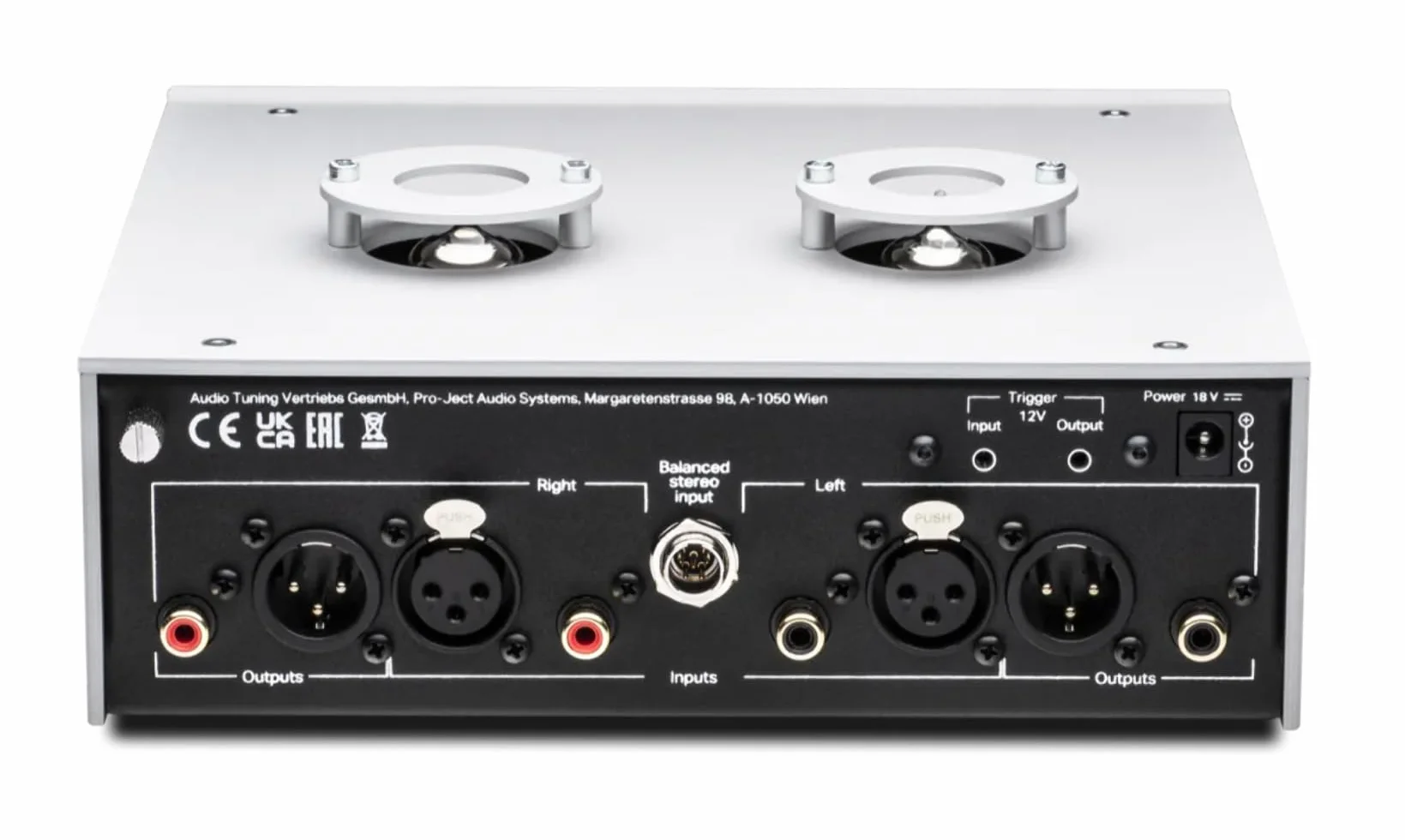 Pro-Ject Tube Box DS3 B Dual-Mono True Balanced przedwzmacniacz świetlny, czarny