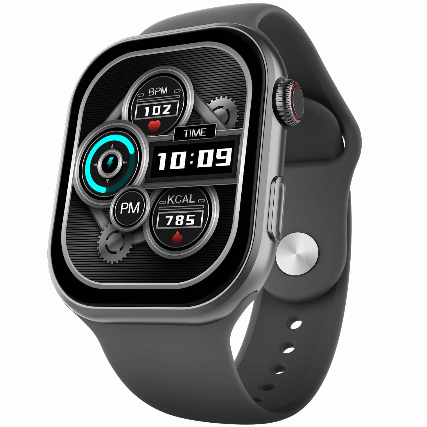 Fire-Boltt Brillia Smart Watch 2-calowy wyświetlacz Super AMOLED, połączenia Bluetooth, SpO2, pulsometr, 120 trybów sportowych, monitor aktywności, asystent głosowy, inteligentny zegarek dla mężczyzn