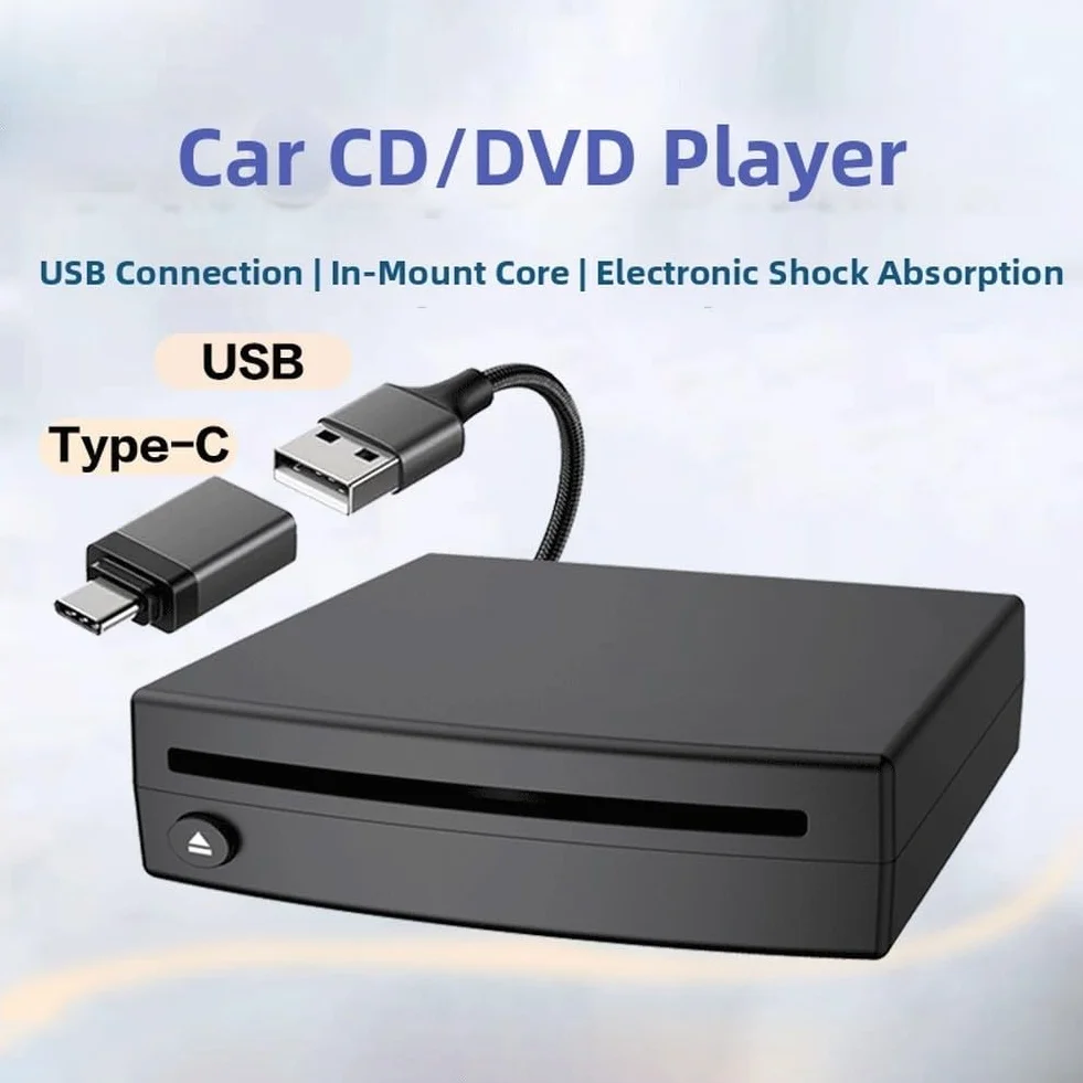 Zewnętrzny odtwarzacz CD USB napęd CD bezstratne odtwarzanie dźwięku przenośny | Bezstratne odtwarzanie dźwięku dla odtwarzaczy DVD