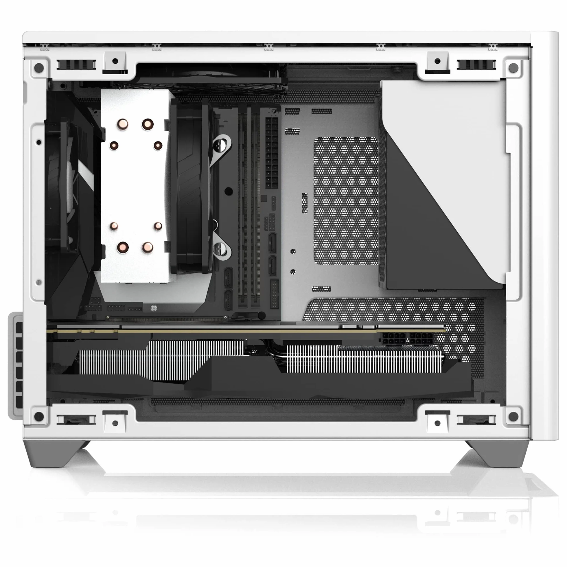 Cooler Master NR200 Uchwyt na Zasilacz ATX - Wsparcie PSU ATX dla MasterBox NR200 & NR200P, Modułowe Opcje Montażu, Wentylowana Konstrukcja, Łatwa Instalacja - Kolor Biały, Stal