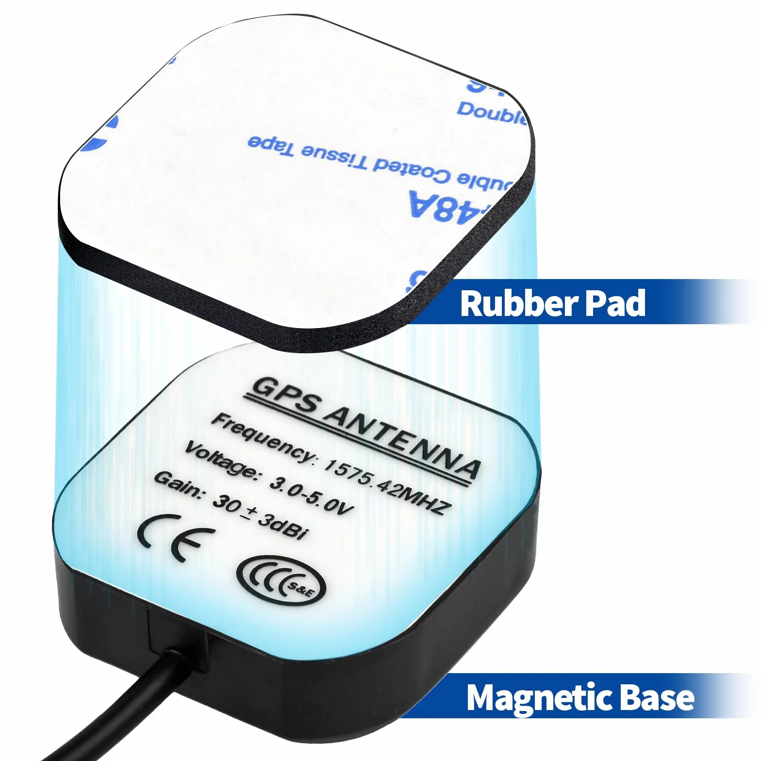 Bingfu Samochodowa Antena GPS SMA Męska Wodoodporna Aktywna