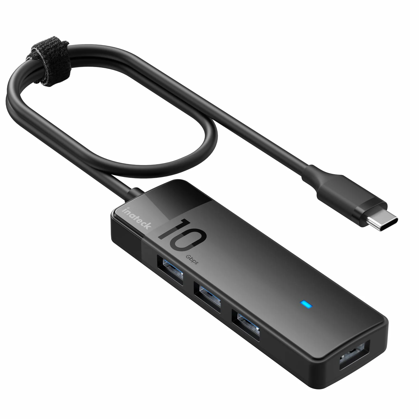 Inateck Hub USB C, koncentrator USB 3.2 Gen 2 USB C z 4 portami USB A, 10 Gb/s, kabel 50 cm, kompatybilny z Windows 7/8/10/11, Linux, Mac OS