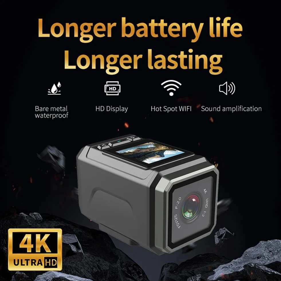 Kamera sportowa 4K Ultra HD WiFi Ekran LCD Wodoodporna kamera motocyklowa Rejestrator jazdy na rowerze