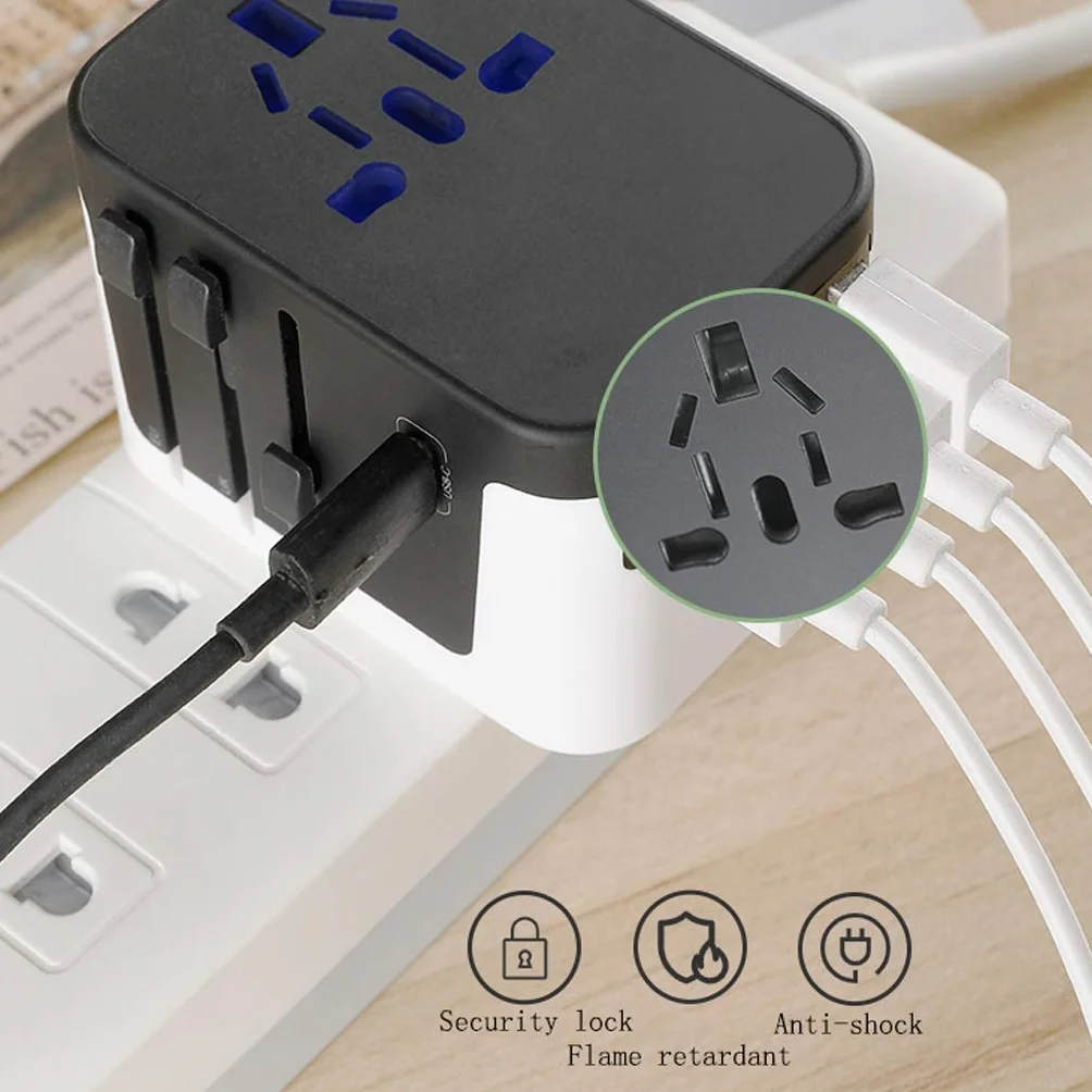 International Plug Converter, Universal Usb. Converter Socket, International Plug Converter Blisko, (Color : E)