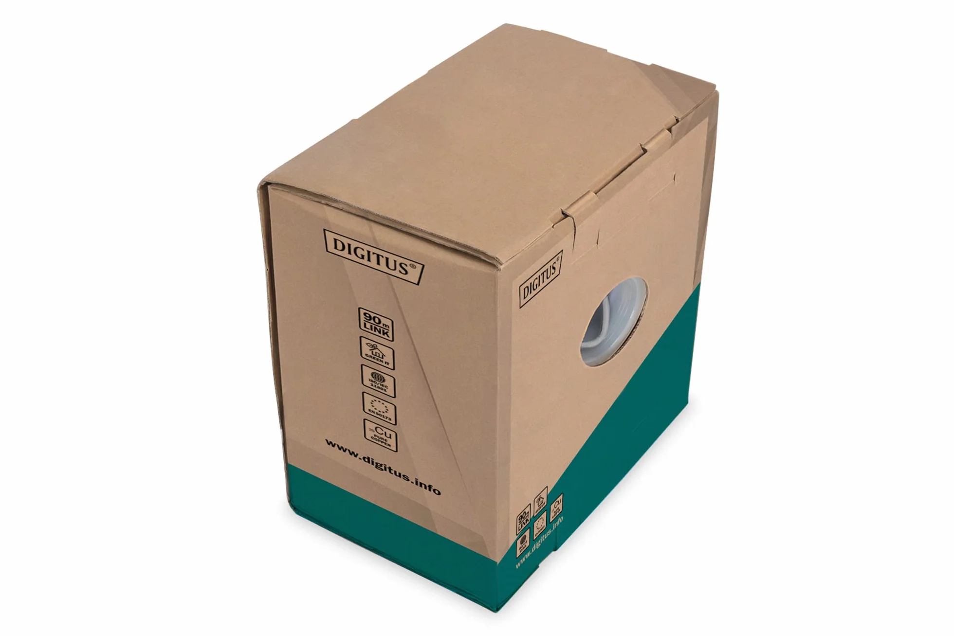 DIGITUS Kabel sieciowy Cat-6-305m Kabel instalacyjny U-UTP - Simplex - Eca PVC - 250 MHz - AWG 23/1 CCA - Szary