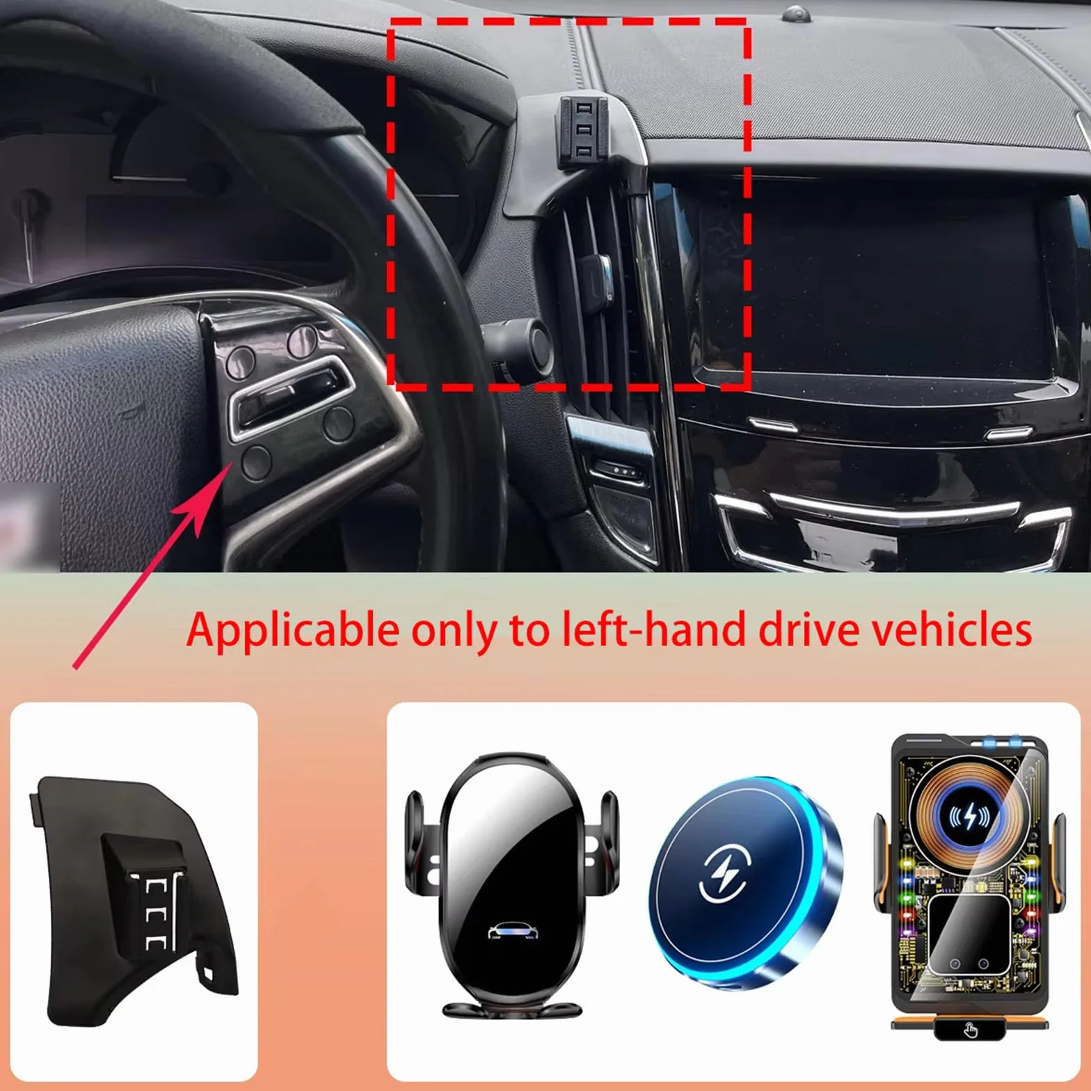 Uchwyt Samochodowy Na Telefon dla Cadillac ATS 2013-2019, LHD Uchwyt na telefon do samochodu