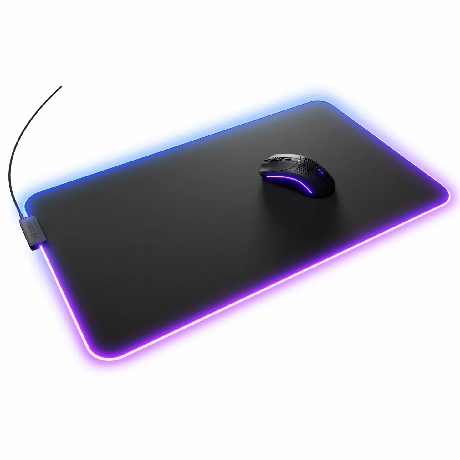 Glorious Gaming GMP 2 GLED XL Extended – podkładka pod mysz XL z dwustrefowym podświetleniem RGB, bezszwową krawędzią InfiniGlow, powierzchnią premium i gumowym spodem (615 x 355 x 3 mm)
