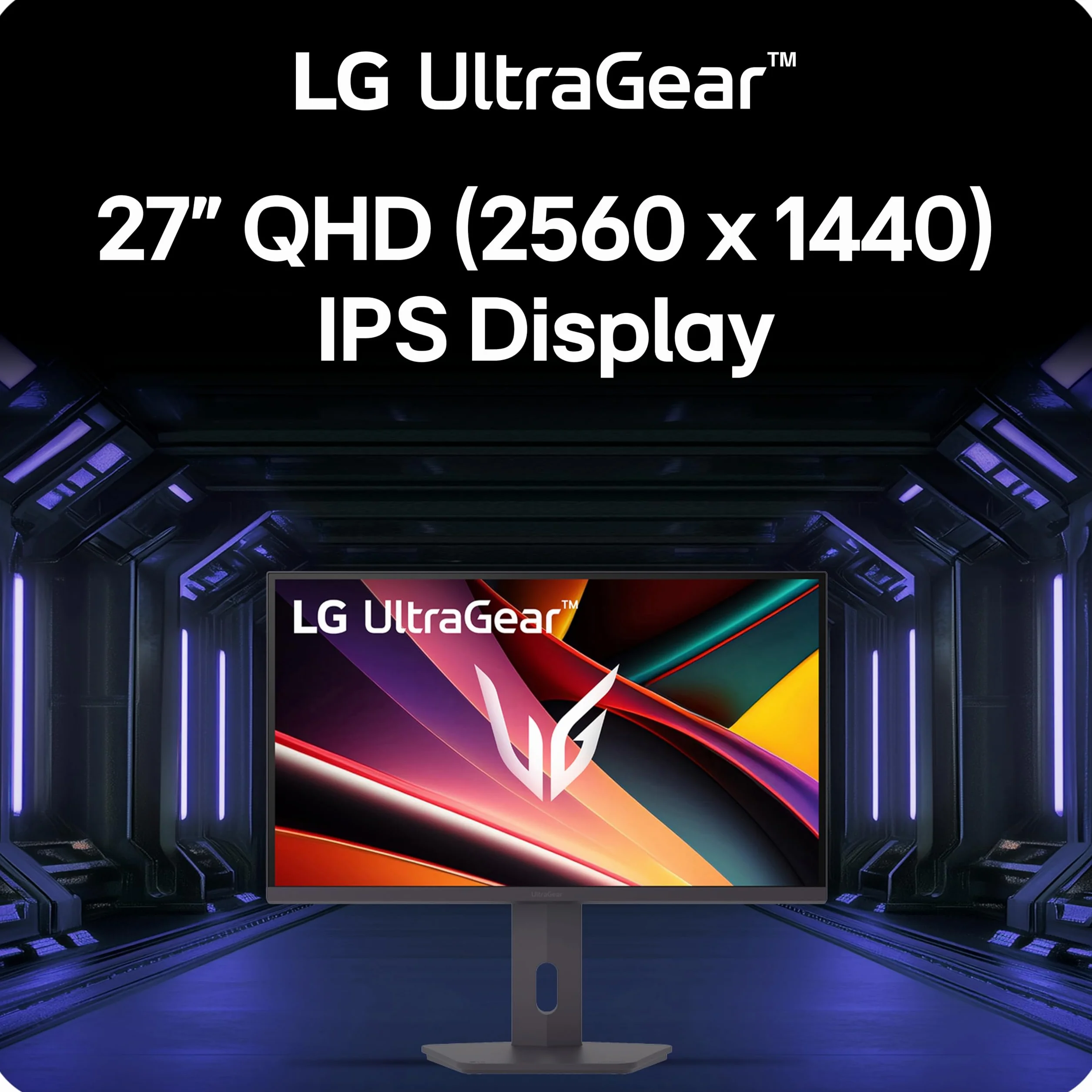 LG 27G610A-B Ultragear QHD 27 cali (2560 x 1440) monitor do gier IPS, 200 Hz, 1 ms, AMD FreeSync Premium, VESA DisplayHDR 400, HDMI, DisplayPort, pochylany, wysoki, obrotowy stojak, czarny