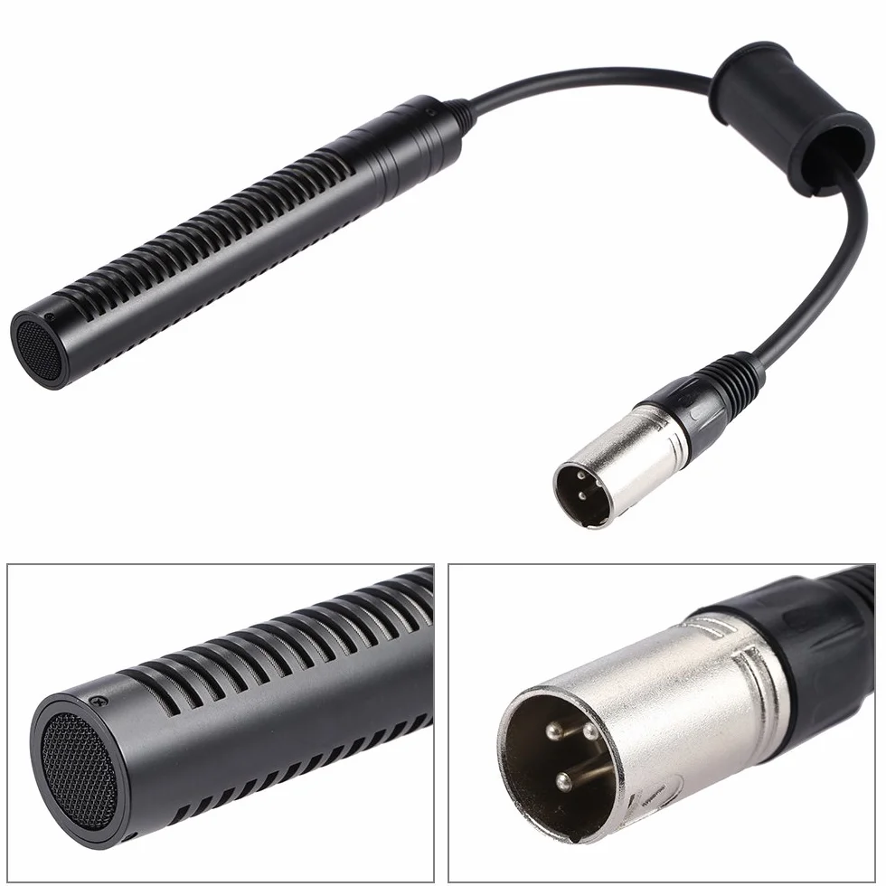 Andoer Mikrofon kondensatorowy stereo XLR kompatybilny z kamerami Sony Panosonics nagrywanie wideo rozmowa kwalifikacyjna fotografia