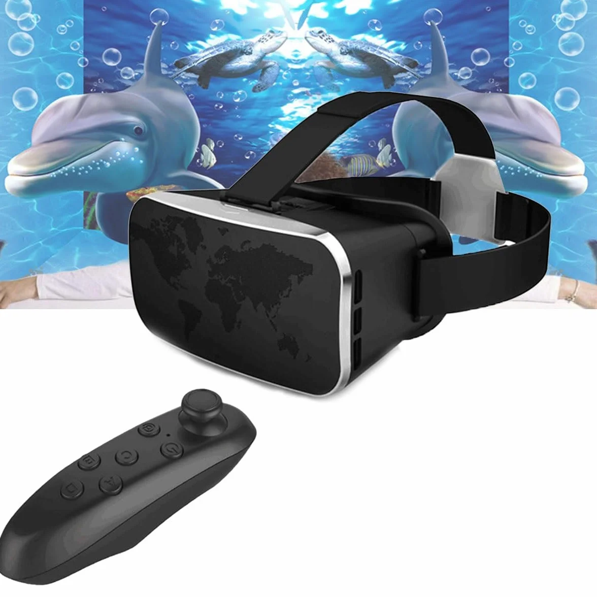 Inteligentne okulary 3D VR, ulepszone inteligentne okulary VR 3D Wirtualna rzeczywistość HD Niebieskie światło Ochrona oczu Można używać okularów VR, kompatybilnych z systemami Android iOS, obsługując
