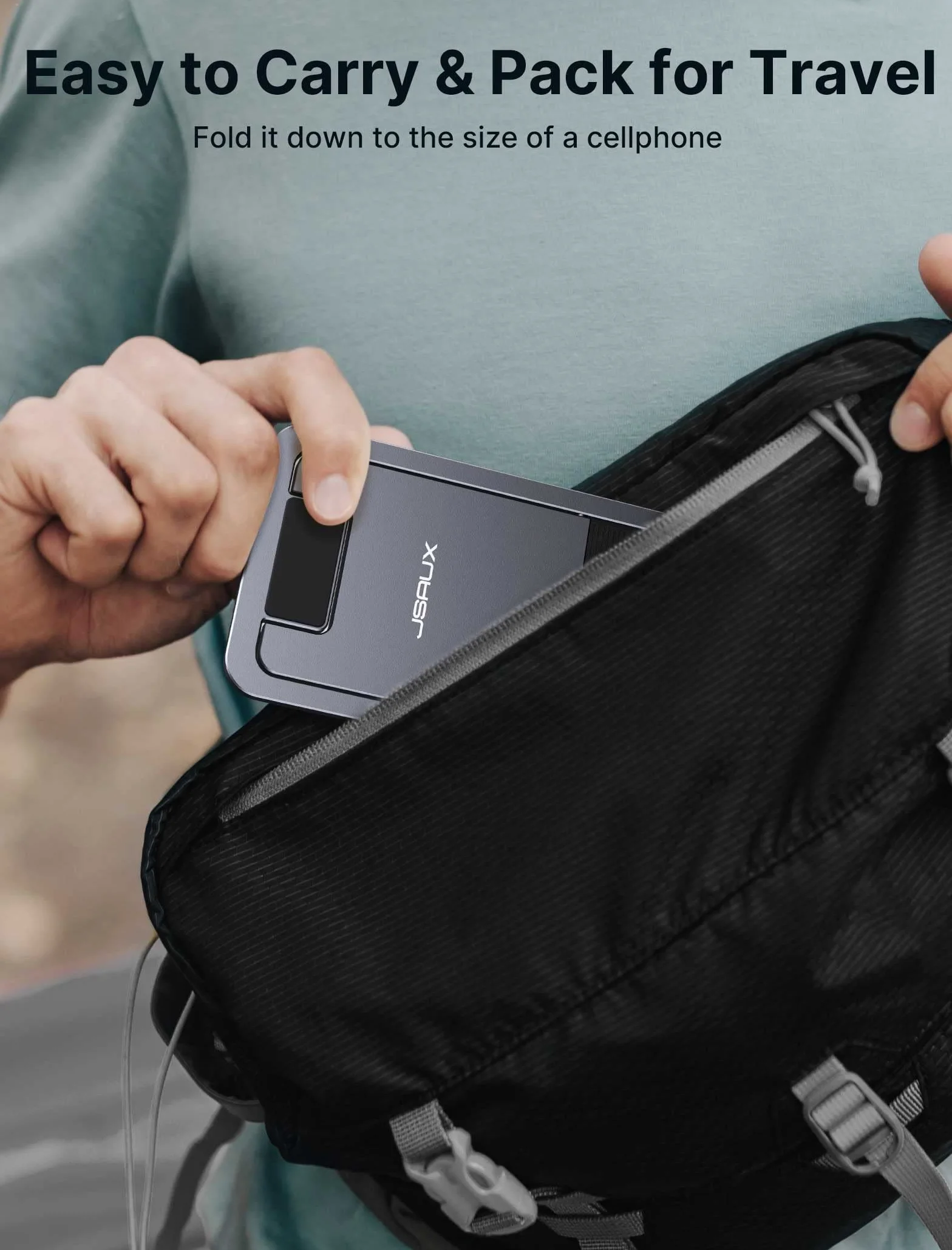 JSAUX Uniwersalny stojak na tablet, przenośny składany uchwyt na tablet na biurko kompatybilny z iPadem Mini, Samsung Galaxy Tab, Kindle, Steam Deck OLED, Switch, ROG Ally X, iPhone i innymi tabletami | Łatwy do przenoszenia, rama ze stopu, antypoślizgowa