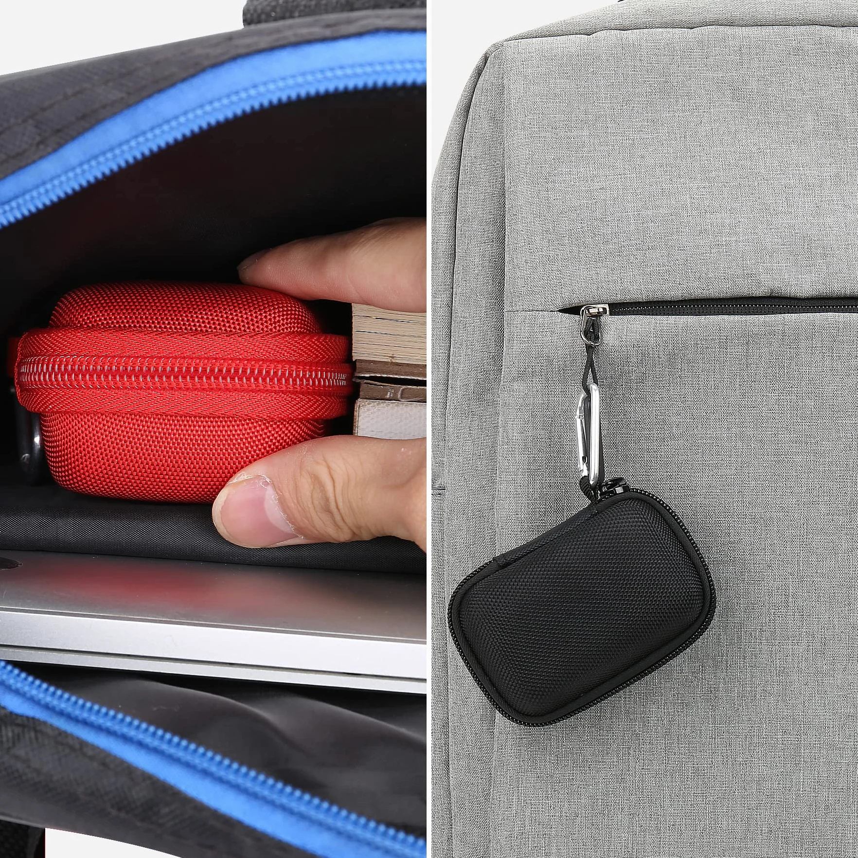 Khanka Twarde etui podróżne do iWALK 4800/4500/3350 mAh powerbanku i kabla, czarne