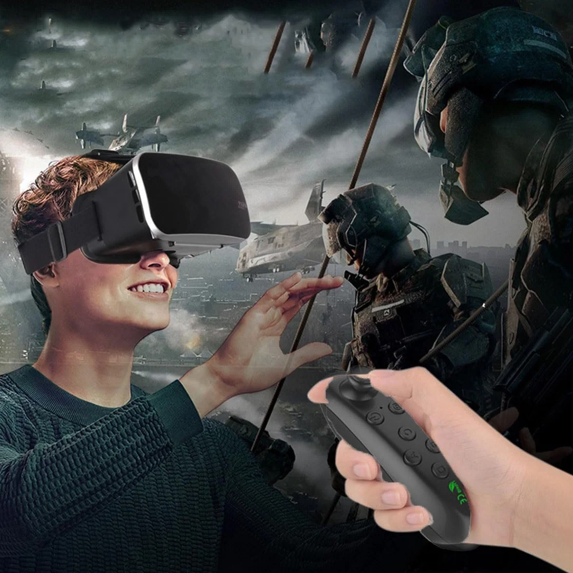 Inteligentne okulary 3D VR, ulepszone inteligentne okulary VR 3D Wirtualna rzeczywistość HD Niebieskie światło Ochrona oczu Można używać okularów VR, kompatybilnych z systemami Android iOS, obsługując
