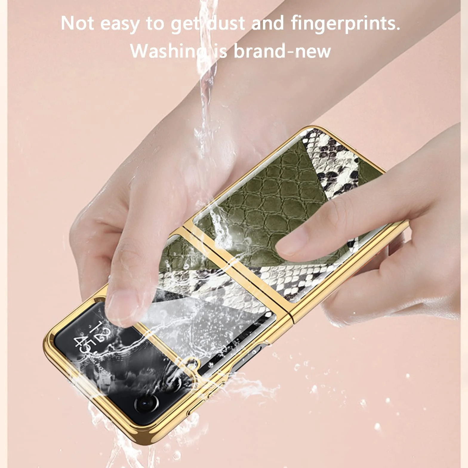 Etui do Samsung Galaxy Z Flip 4, galwanizowana ochrona przed upadkiem, pokrowiec z osłoną ekranu i funkcją szkła hartowanego, wytrzymały pancerz, 4