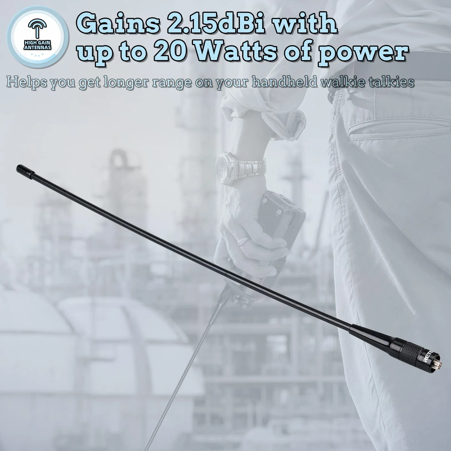 Retevis RHD771 antena walkie talkie SMA-F dwuzakresowa VHF UHF 144/430 kompatybilna z Baofeng UV-5RE UV-5R BF-888S UV-82