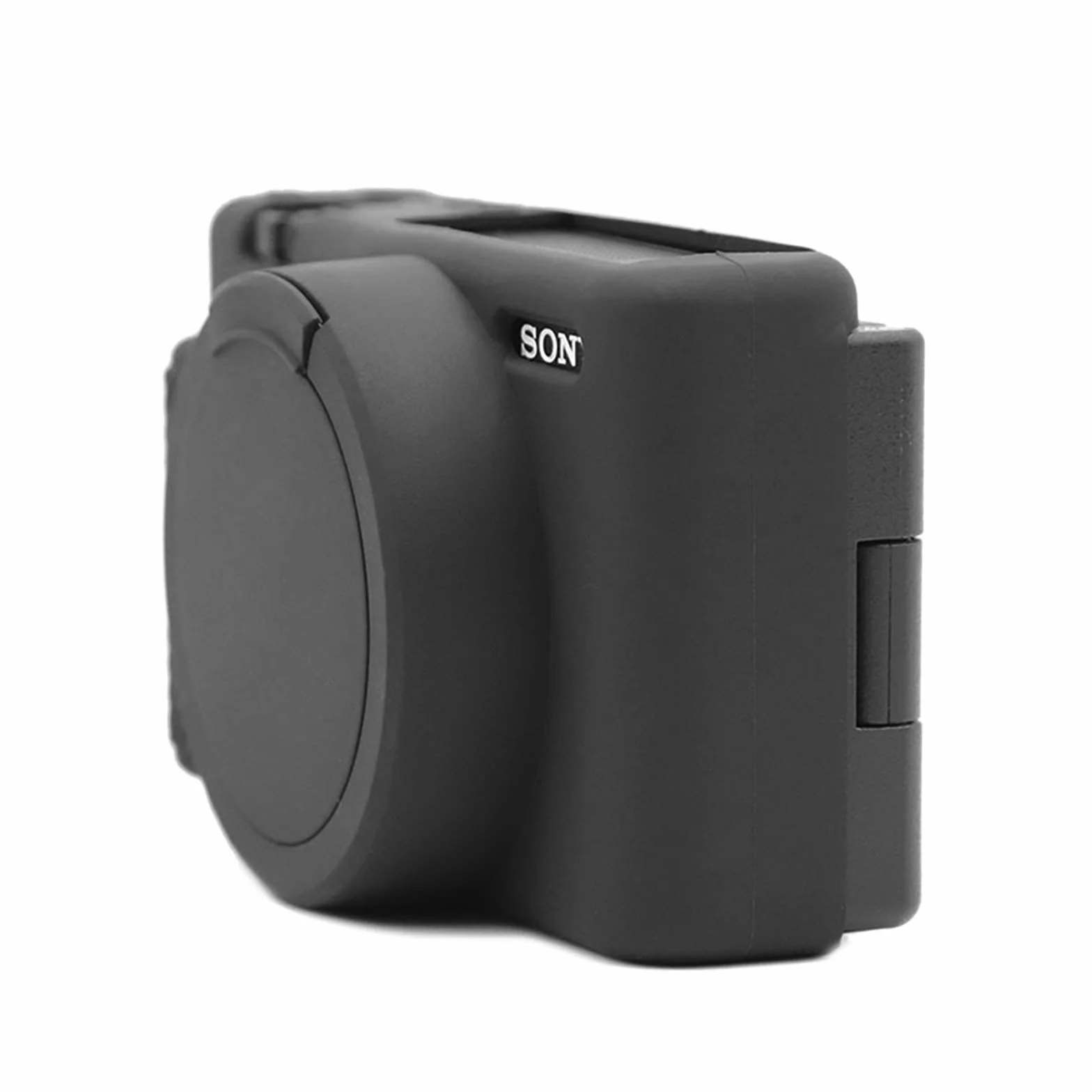 Rieibi Etui ZV-1, miękkie silikonowe etui ochronne do aparatu cyfrowego Sony ZV-1 ZV1, lekkie etui na aparat ZV1 - czarne