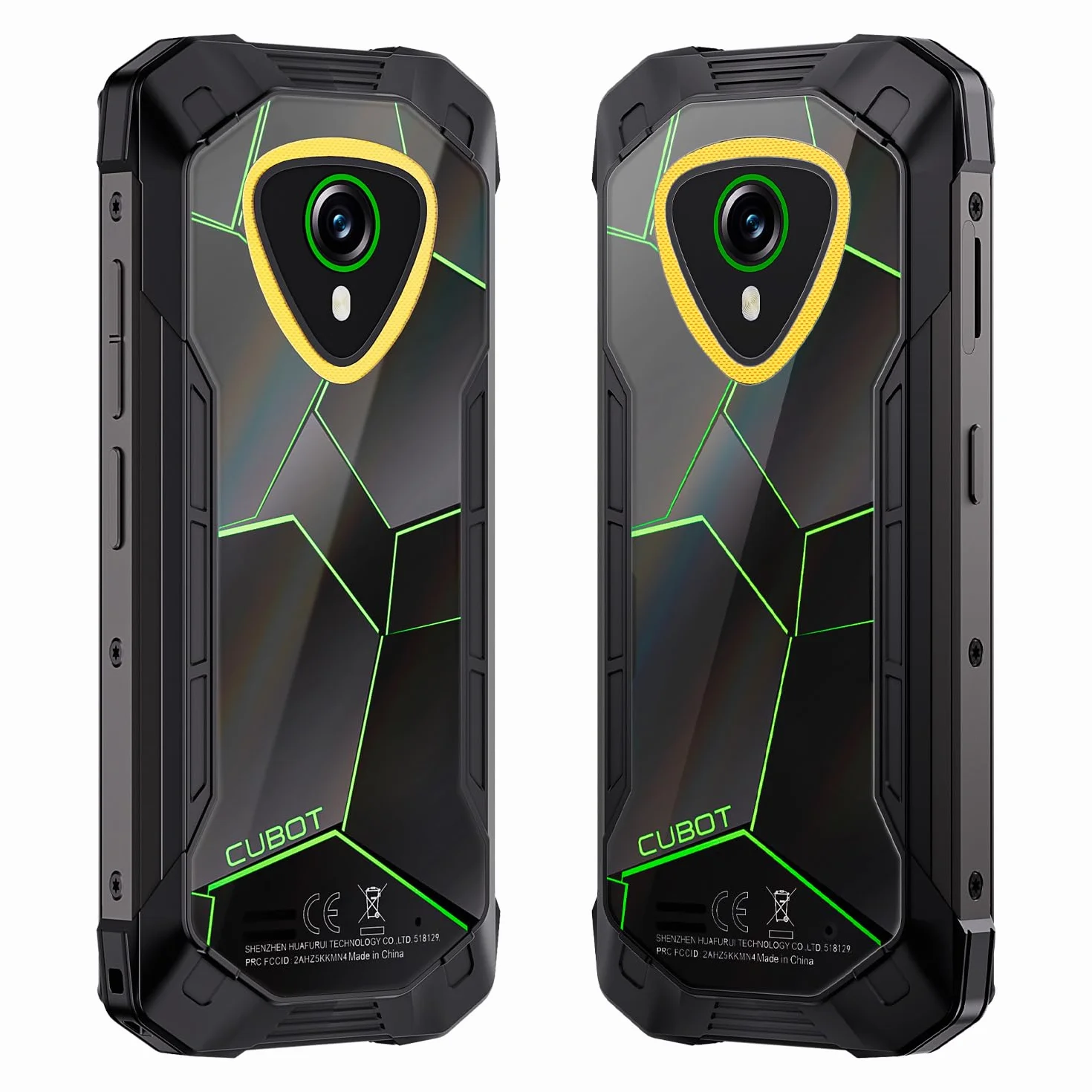KingKong Mini 4 - Wzmocniony Smartfon 4.7" HD+ 90Hz, 16GB RAM (6GB+10GB Rozs.), 128GB ROM, Aparat 48MP, Android 15, Unisoc T616, Czarny+Zielony