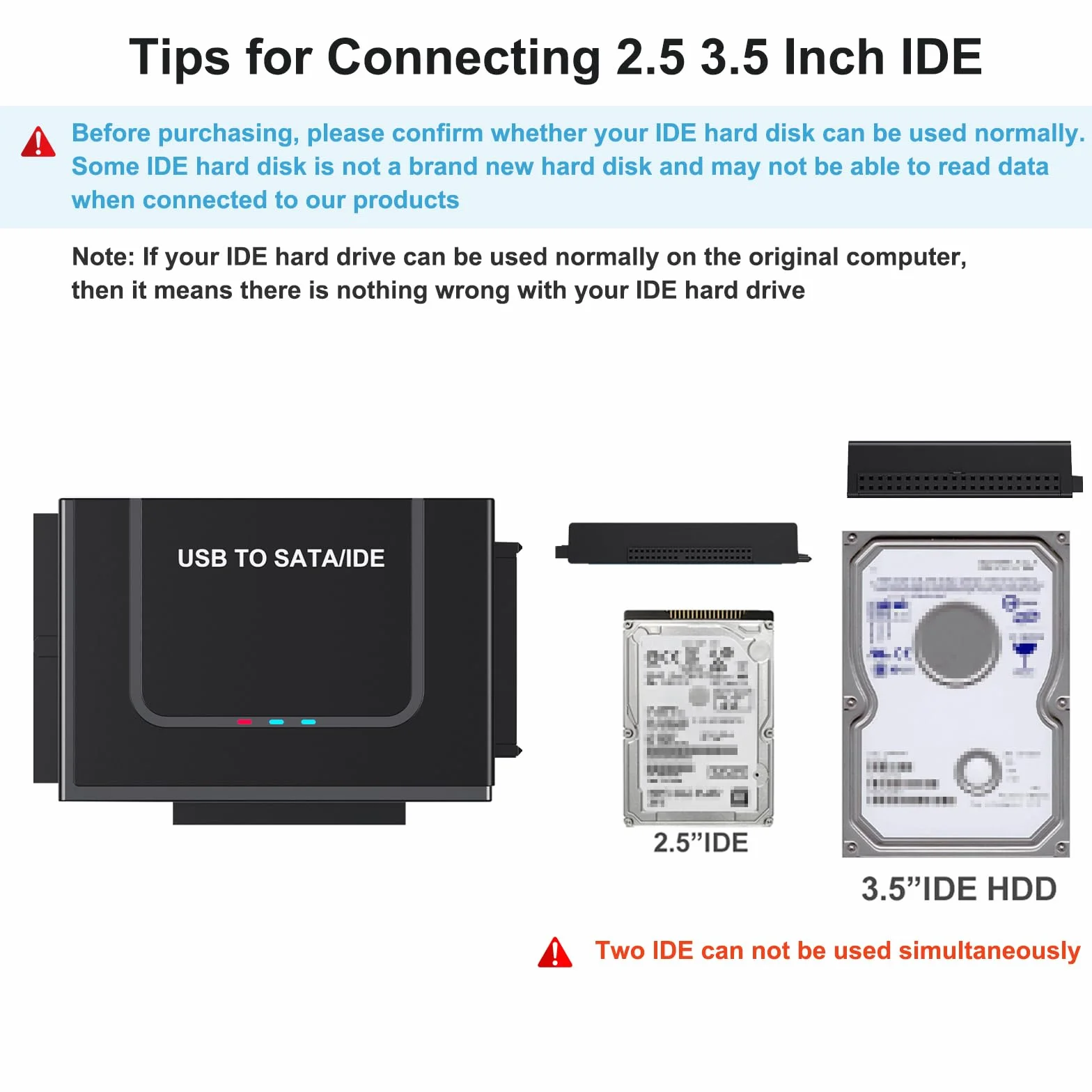 Adapter USB 3.0 na IED SATA, zewnętrzny konwerter czytnika dysku twardego SATA adapter USB do 6.3 cm 8.9 cm HDD SSD z zasilaczem 12/2A