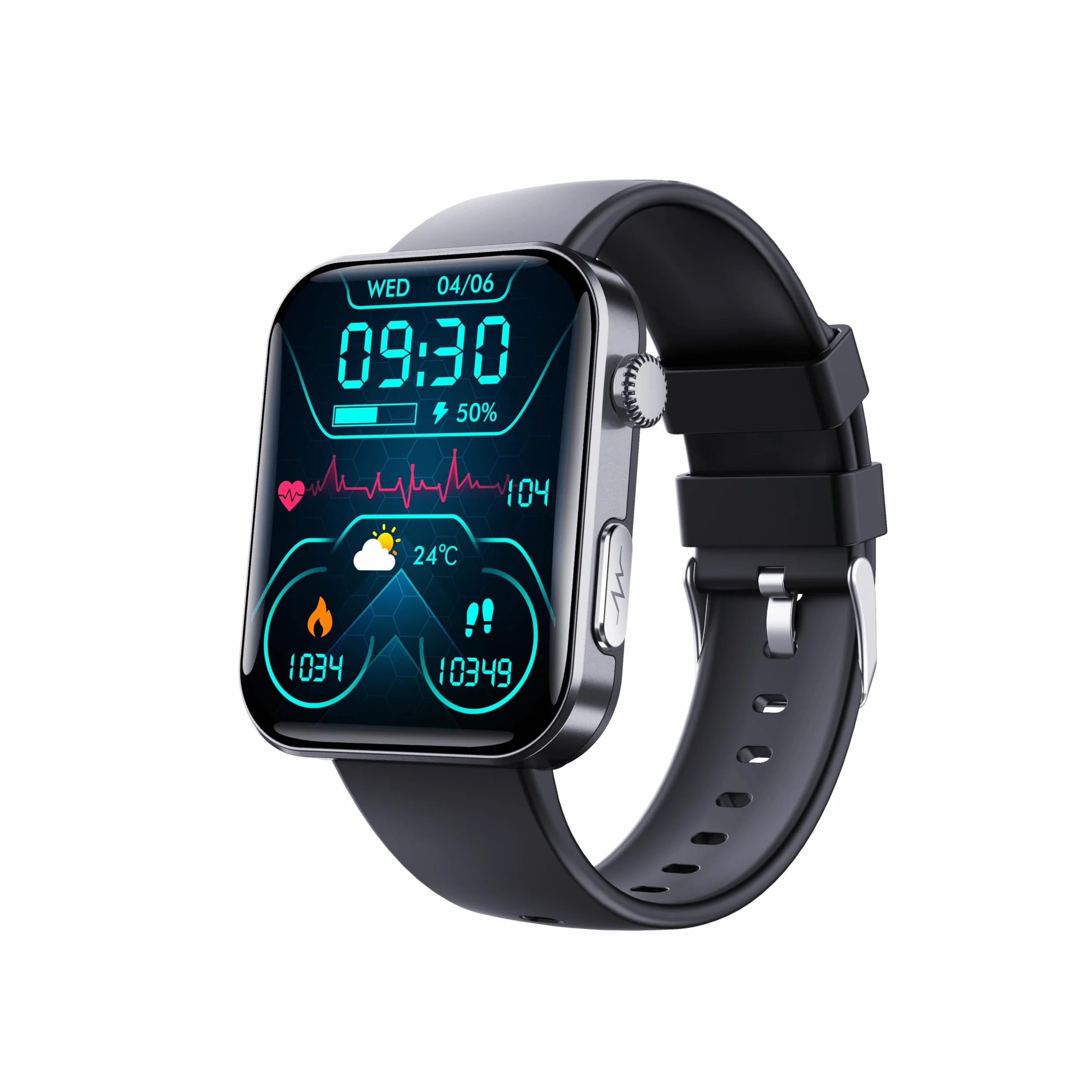 Zegarek do inteligentnego zarządzania zdrowiem F300, ekran HD 2,10 cala, z EKG, BMI, HRV, monitorowanie innych danych. Inteligentny zegarek do zarządzania z funkcją SOS jednym kliknięciem, dla