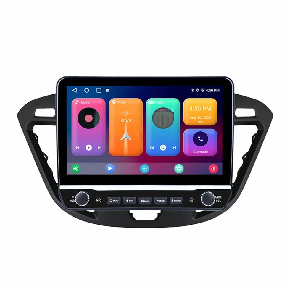 Nawigacja GPS do samochodu z systemem Carplay i Android Auto,Europa UK 52 mapy, dożywotnia bezpłatna aktualizacja map (typ B)