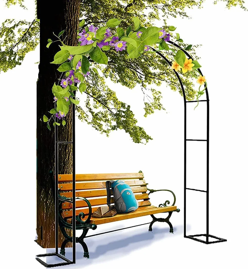 Łuk ogrodowy 120-350 cm kratowy dla roślin pnących czarna rama W3M H2