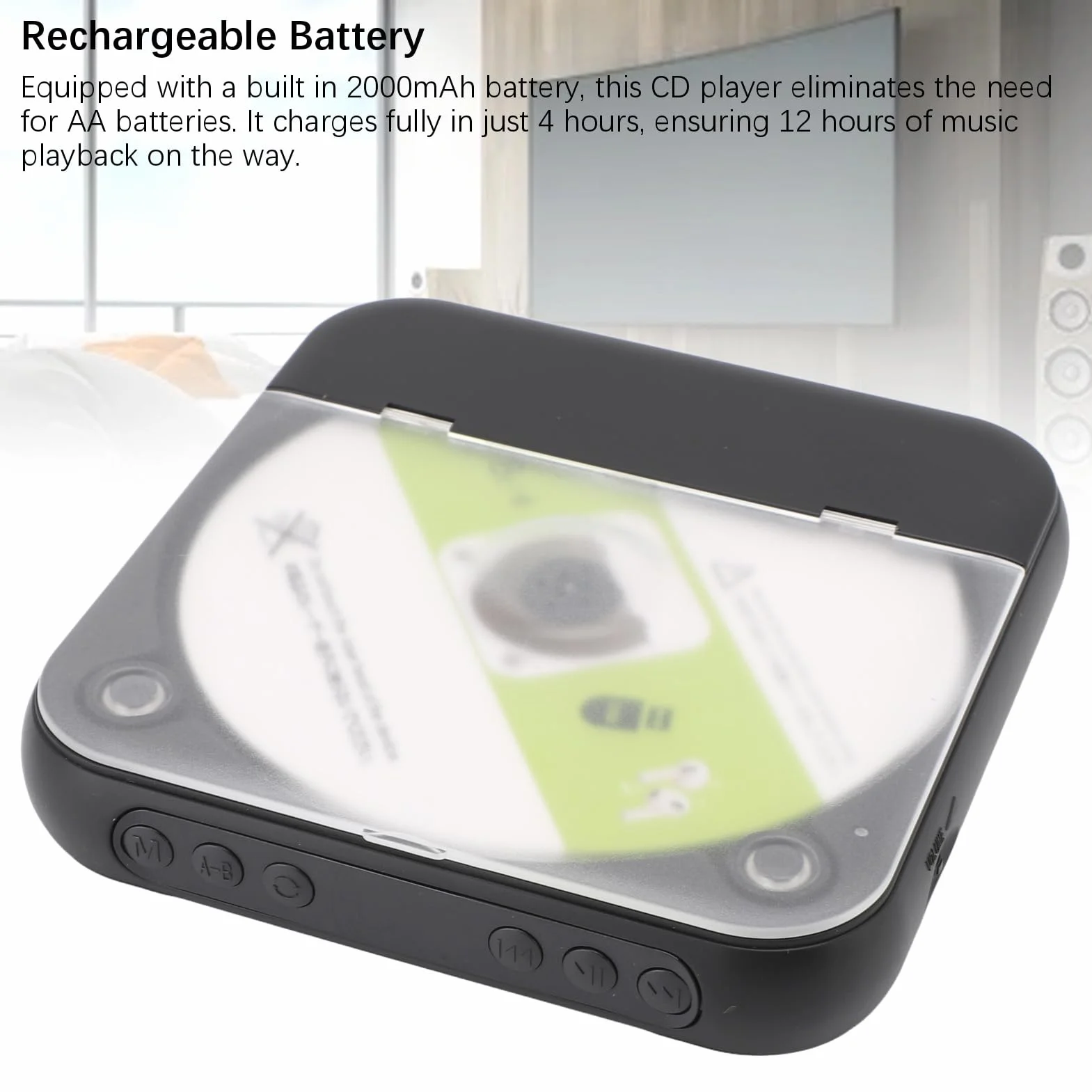Sxhlseller Przenośny Odtwarzacz CD, Bluetooth 5.3 Desktop CD Player z Słuchawkami, Retro Boombox w Stylu Podwójnym Głośniki Muzyczne Odtwarzacze Muzyki obsługują Wkład USB do ćwiczeń
