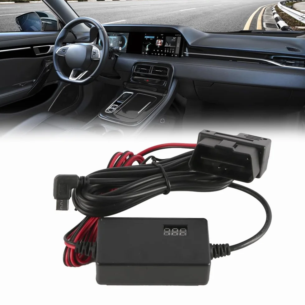OBD2 do USB C Cable Car Camera Recorder Cable 16Pin OBDII Step Down Cable do Dash Camera GPS DVR -3.1M