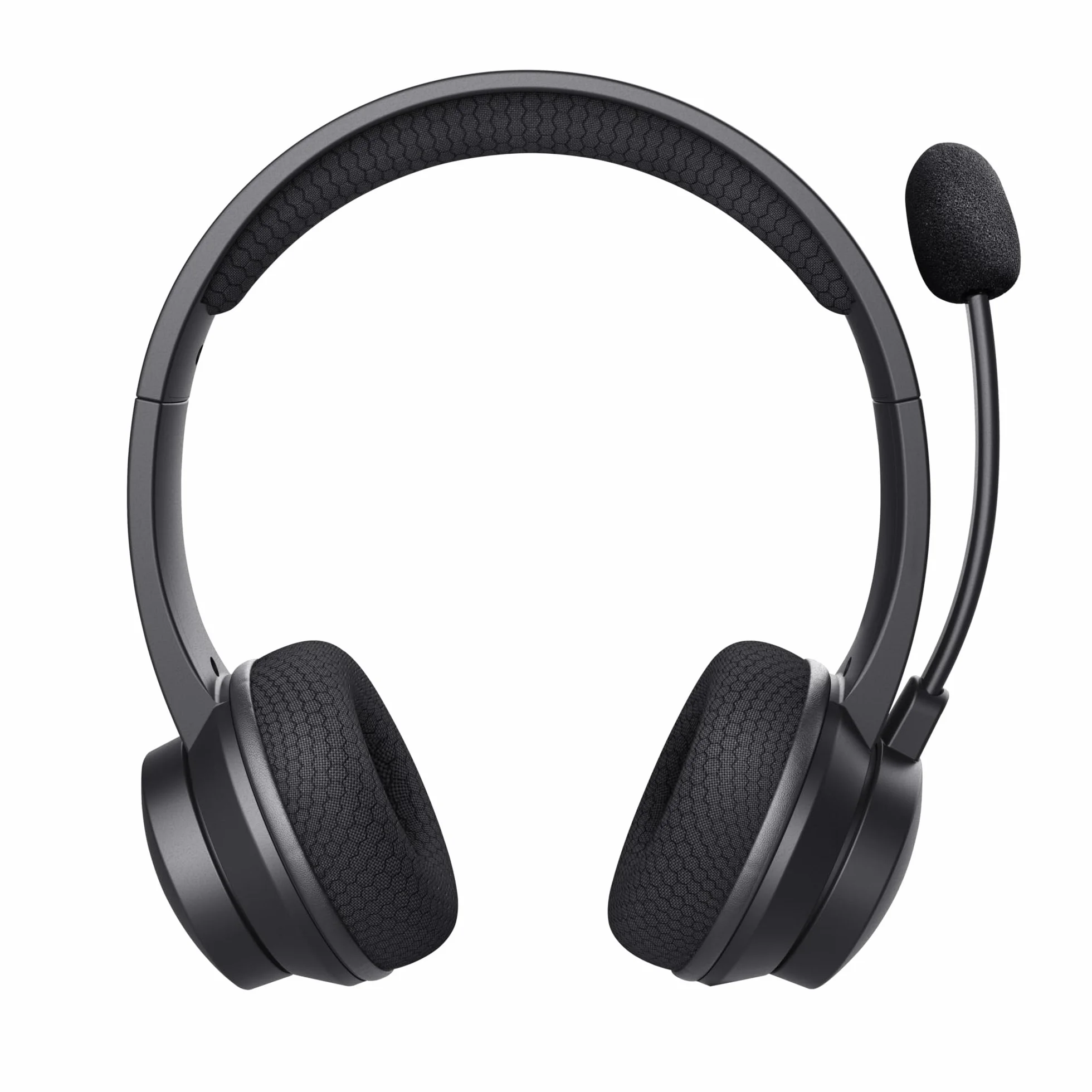 Trust Roha II nauszny bezprzewodowy zestaw słuchawkowy Bluetooth, czarny | mikrofon ENC, lekkie słuchawki z akumulatorem, 85% materiału z recyklingu, headset do PC Mac biura pracy Zoom Teams