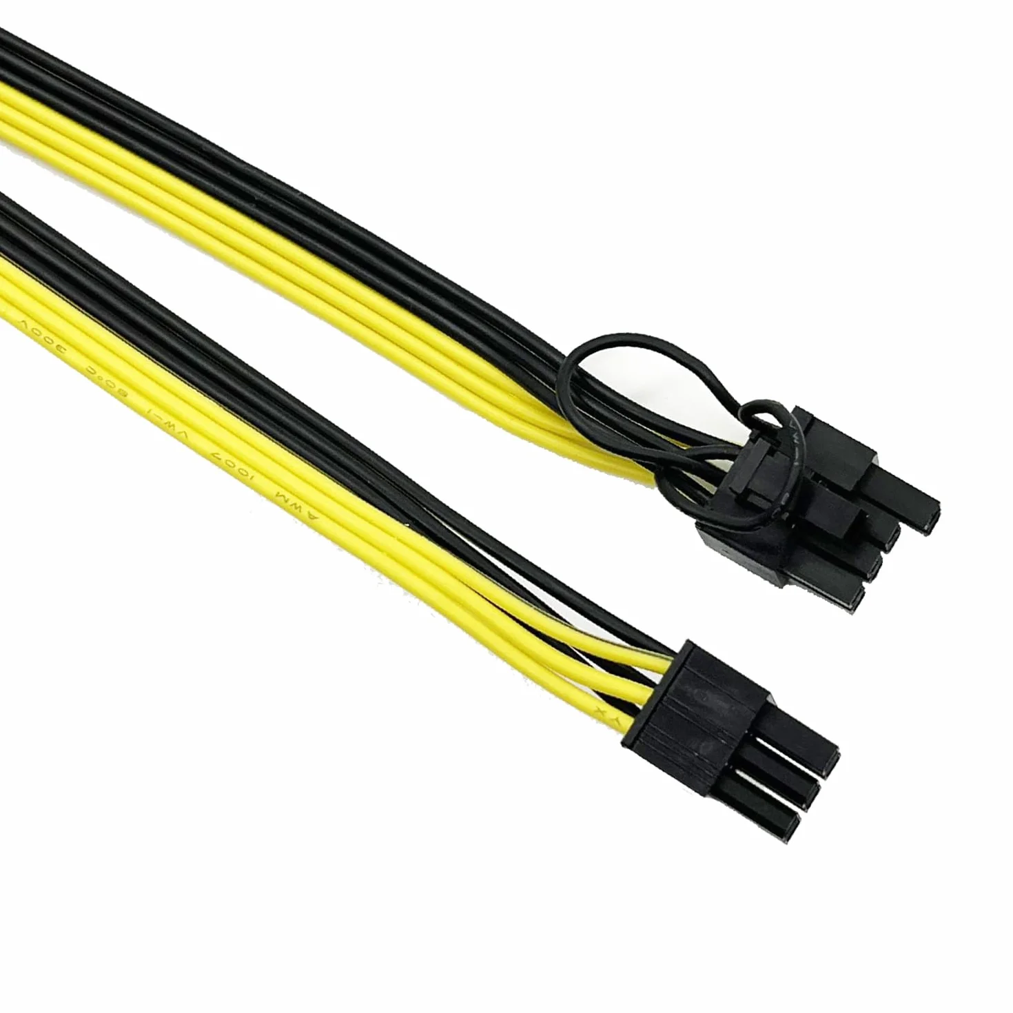 6 x 6-pinowy PCI-E do 8-pinowy (6+2) PCI-E (męski na męski) kabel zasilający GPU (50 cm) nie zawiera karty