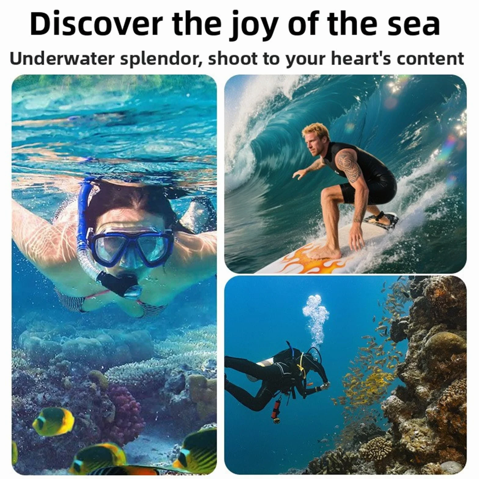 Luocute Podwodne Nurkowanie Snorkeling Etui na Telefon do IOS 13 14 15 16 17 Pro 20m Wodoodporne Podwodne Nurkowanie z rurką Etui na Telefon, Profesjonalna Obudowa do zdjęć z Nurkowania