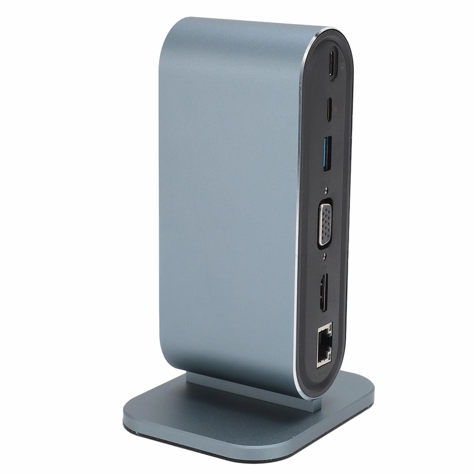 aqxreight Stacja Dokująca USB C do Laptopa 12 Cali, 4K VGA, Koncentrator USB C 10 Gb/s z Ethernetem 100 Mb/s, ładowanie PD 87 W, Porty A 5 Gb/, Gniazdo Kart SD, Aluminiowy Przenośny Koncentrator do