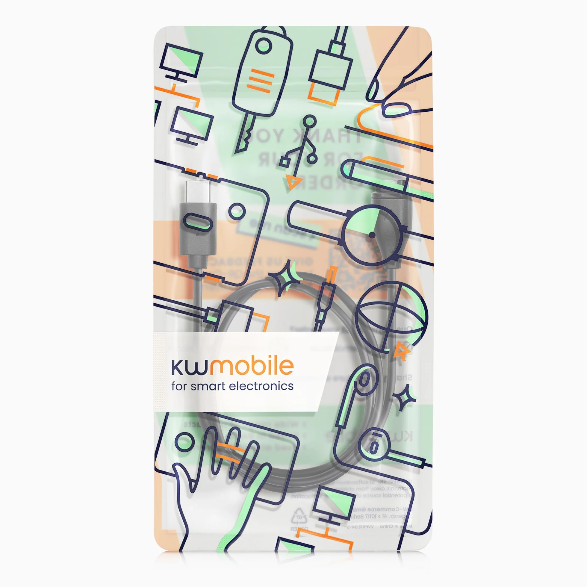 kwmobile Ładowarka kompatybilna z Garmin Swim 2 / Tactix7 / Enduro/Epix 2 / Epix Pro - kabel USB-C do ładowania smartwatcha - czarna