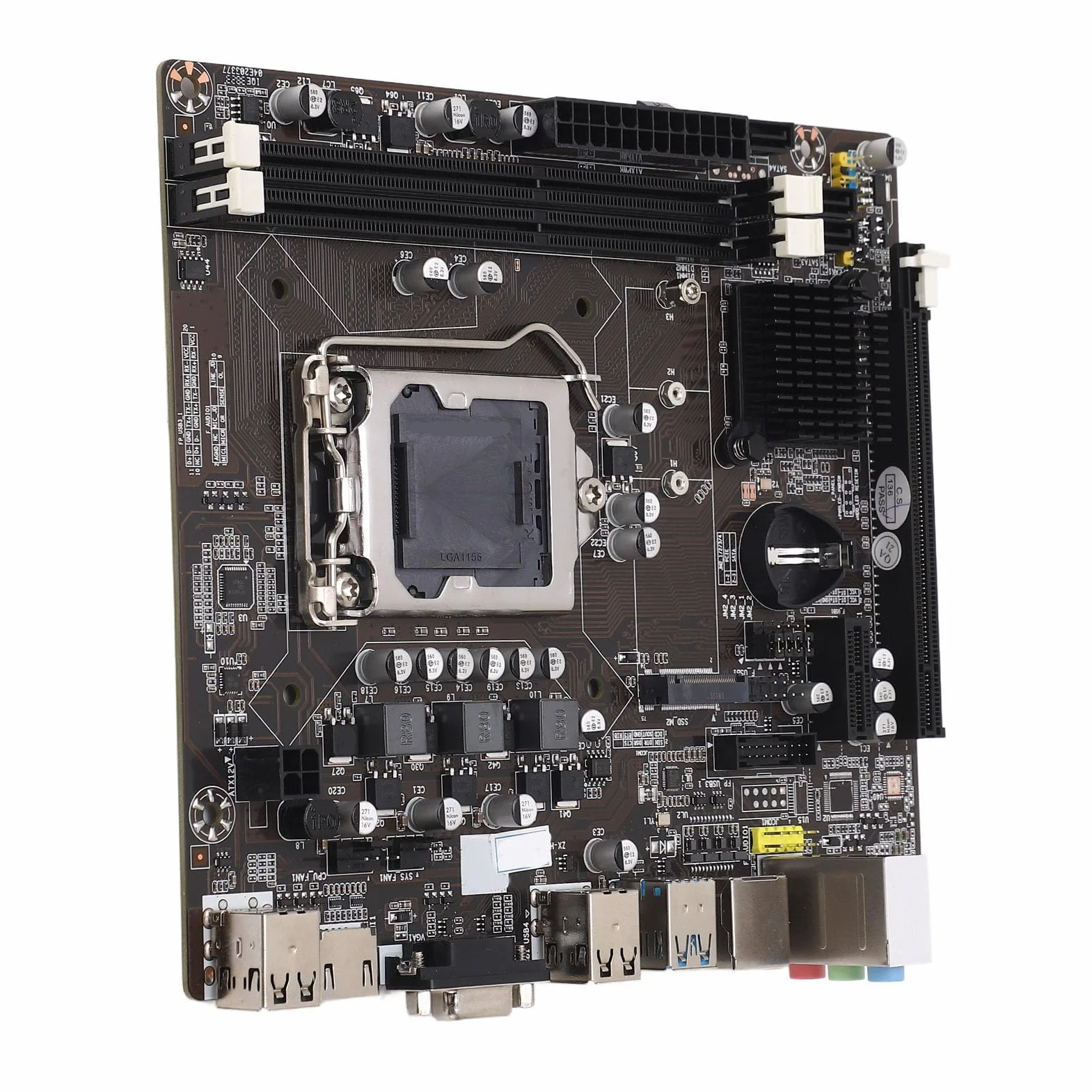 Komputerowa Płyta Główna B75M, Gamingowa Płyta Główna Micro ATX dla Corei7, I5, I3, LGA1155, SATA3.0x1, SATA2.0x3, PCI E8Xx1, Karta Sieciowa 100M, DDR3x2, VGA, HDMI, PCI E1Xx1