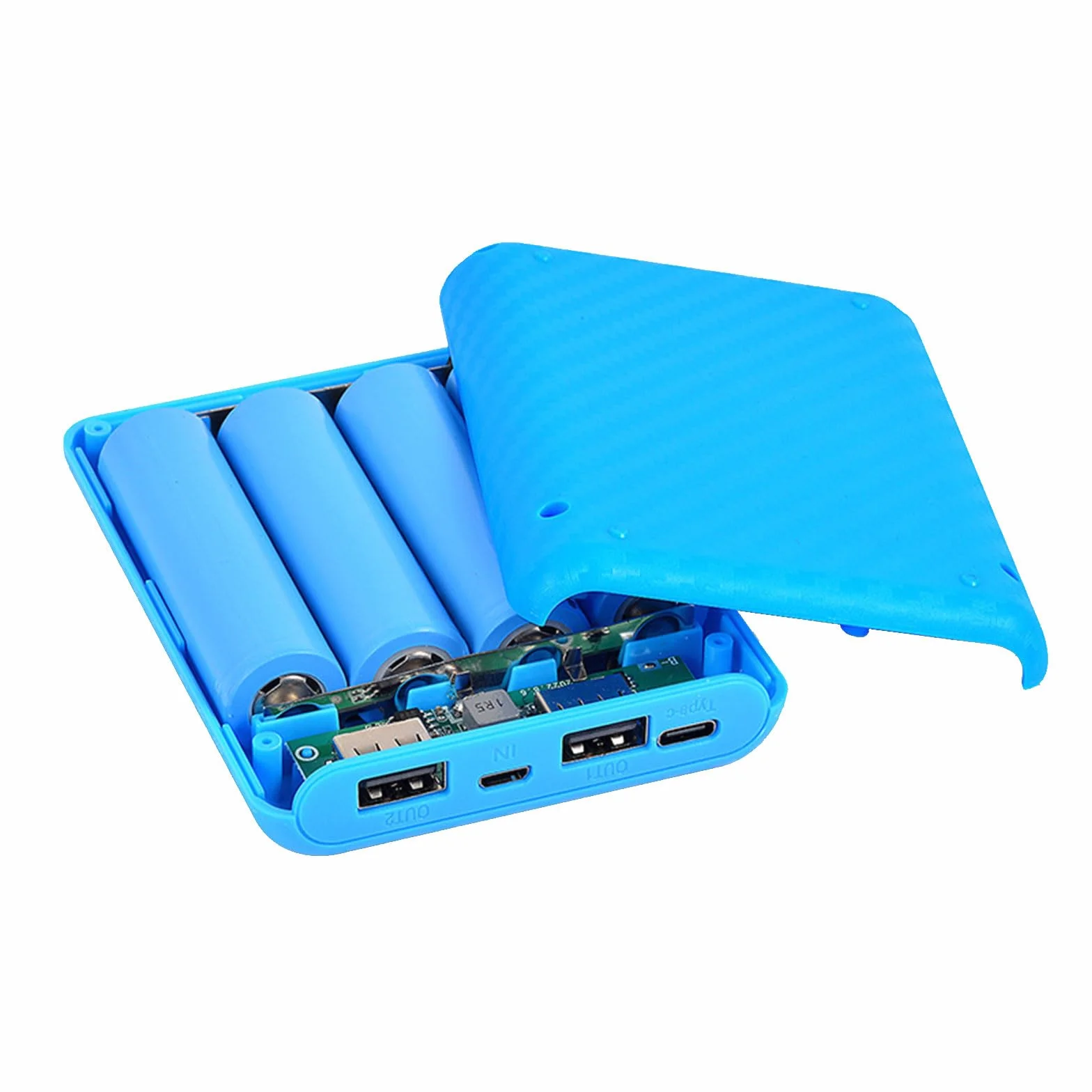 DIY Zewnętrzne pudełko na baterie 4x18650 Zewnętrzne obudowy baterii z wieloma kolorami Bateria nie jest dołączona Wyjście USB 5 V/2,4 A
