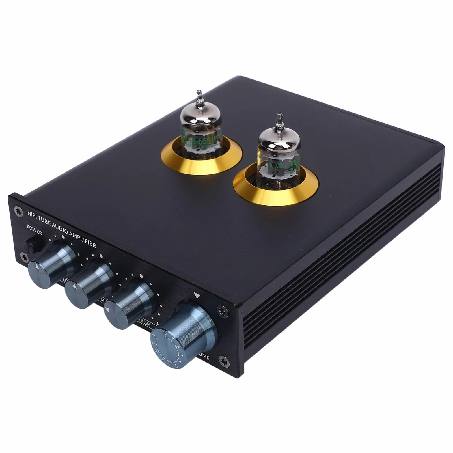 Generic Przedwzmacniacz Gramofonowy z lampą próżniową, Stereofoniczny Wzmacniacz Słuchawkowy HiFi z Niskim Poziomem Szumów Uziemienia i Wymiennymi Lampami, do Domowego Sprzętu i (wtyczka UE)