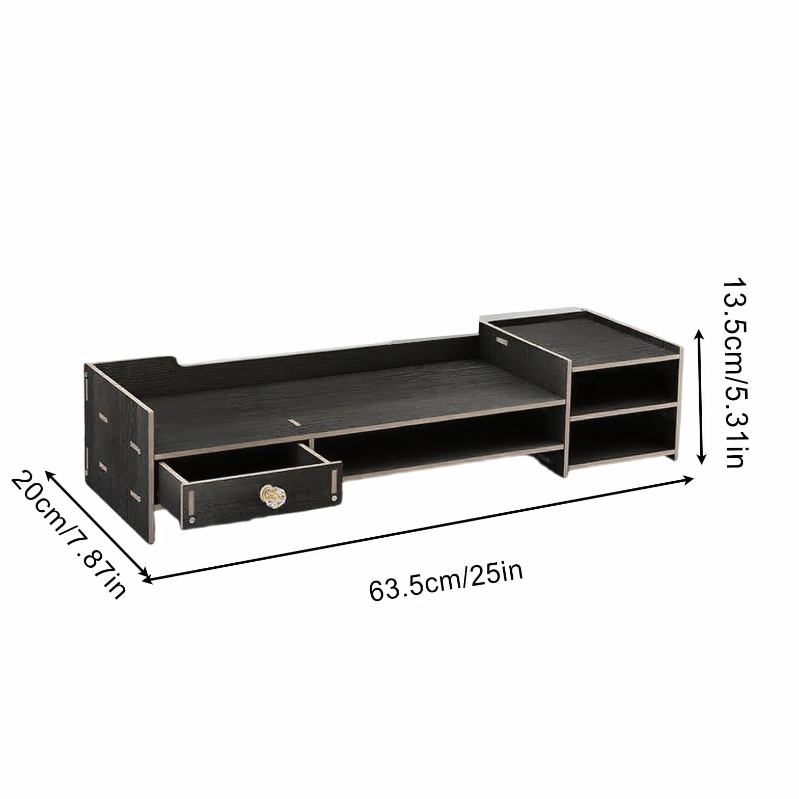 Podstawka Pod Monitor Biurkowy Drewniana Podstawka Na Biurko Pod Monitor | Organizer Na Akcesoria Do Domowego Biura Komputer Laptop Drukator Przybory Szkolne