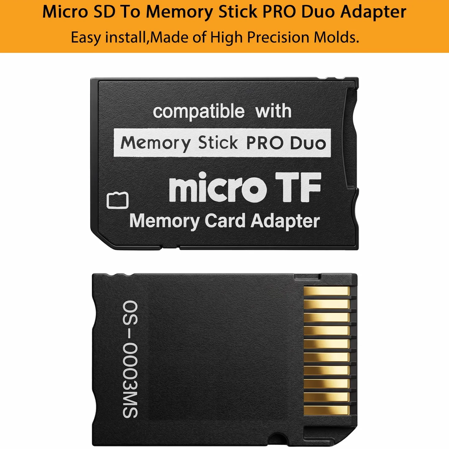 Adapter pamięci PSP z kartą micro SD 32 GB, Micro SD/SDHC/SDXC do Memory Stick PRO Duo MagicGate karta kompatybilna z PlayStation Portable, aparatem, kamerą ręczną, telefonem komórkowym i PSP 1000