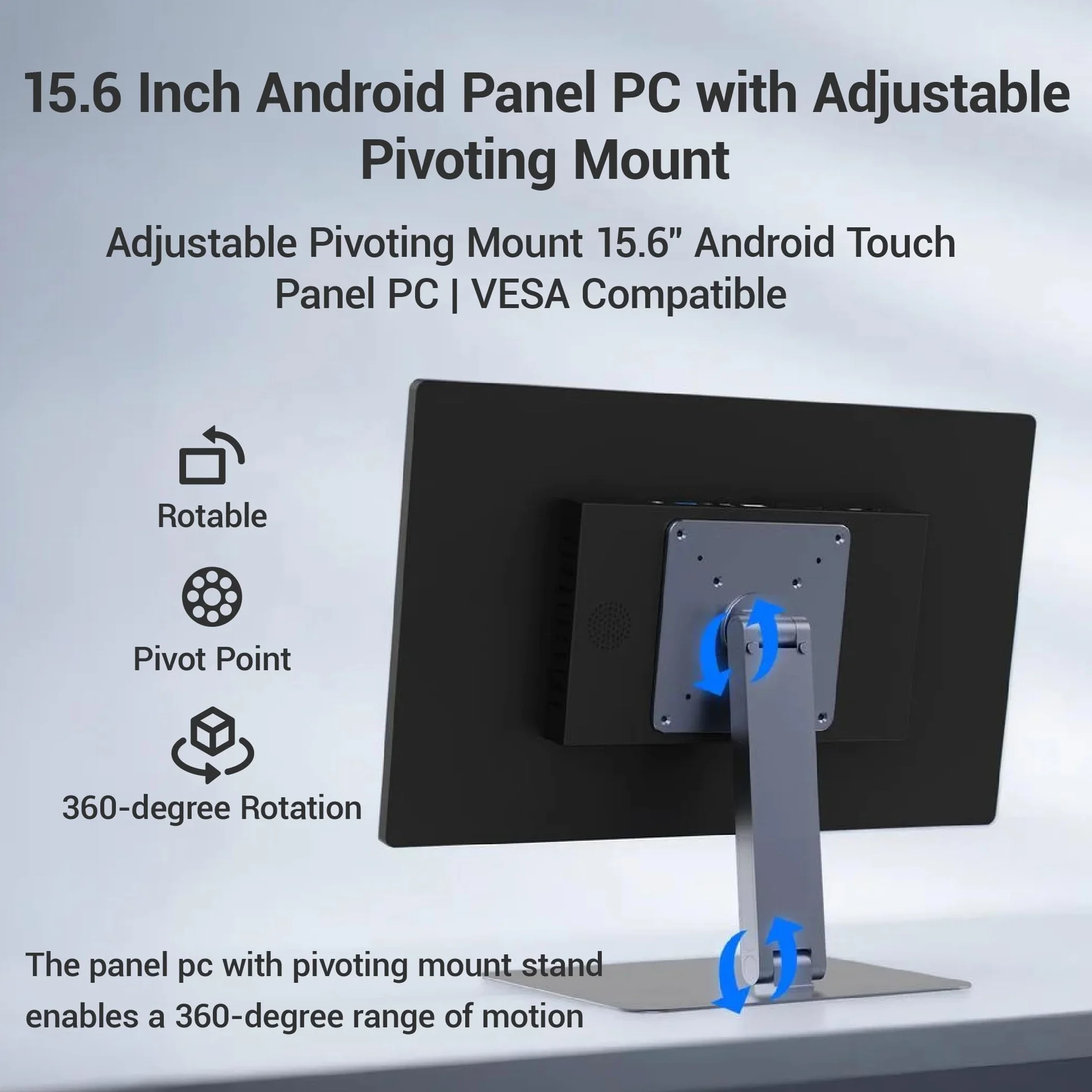 All in One PC, komputer z systemem Android 12-HEIGAOLAPC, panel dotykowy, komputer 15,6", AIO, stacjonarny, z obrotowym mocowaniem, RK3399, 4 GB RAM 64 GB Rom, 1920 x 1080 IPS, HDMI2.0, USB3.0*1, USB