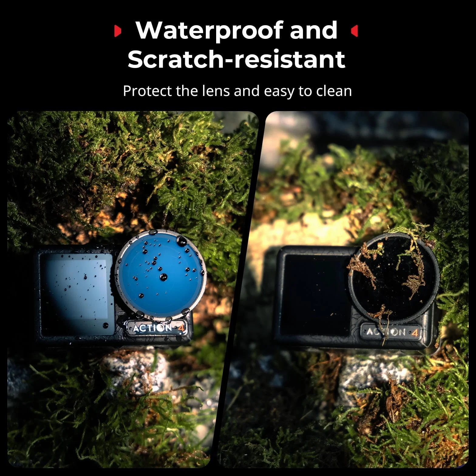 SMALLRIG Zestaw filtrów ND do DJI Osmo Action 5 Pro/Action 4, 5 szt. filtrów polaryzacyjnych CPL FS ND8, ND16, ND32 Snap-On i silikonowa osłona obiektywu, szkło optyczne HD/filtry wielowarstwowe 5411
