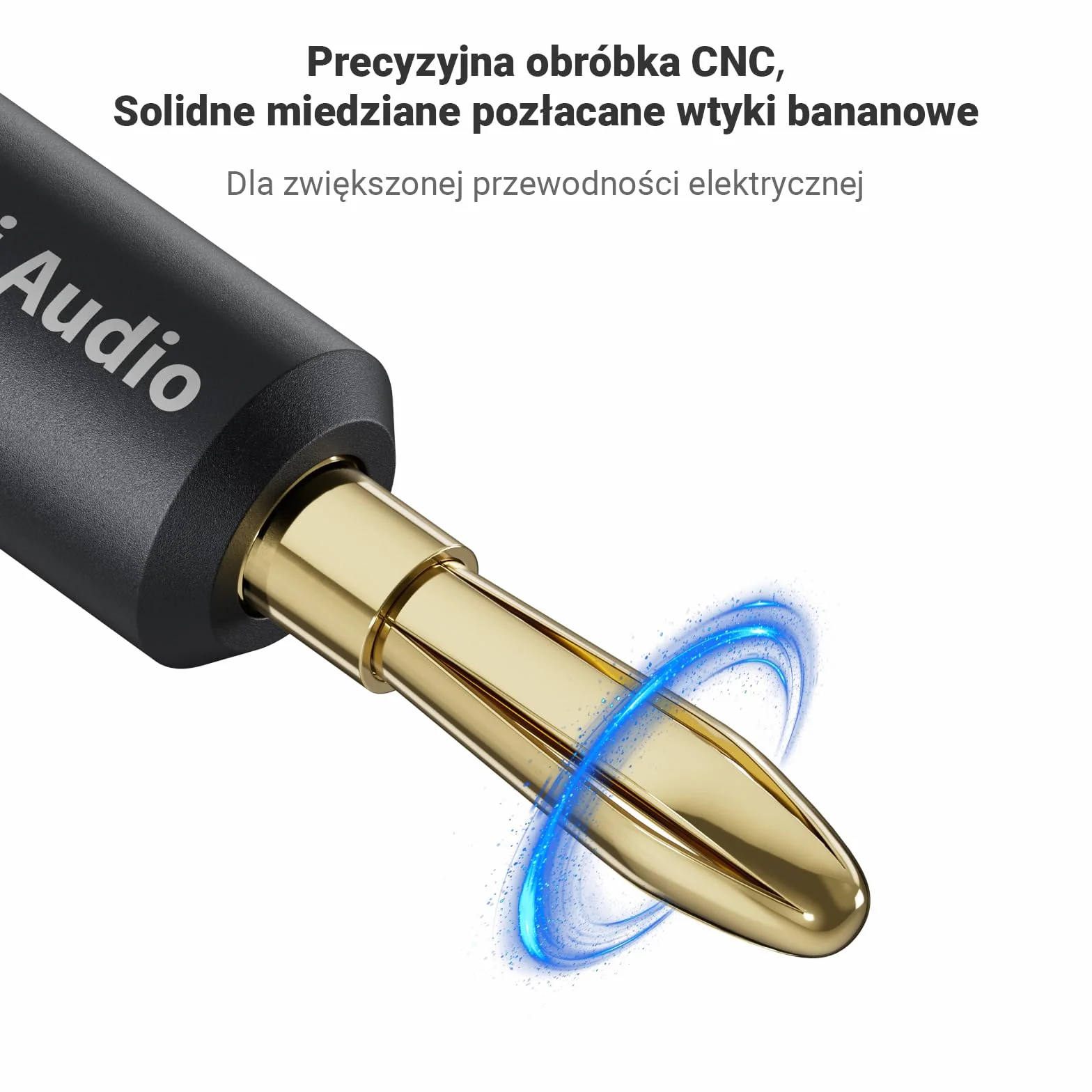Fosi Audio Wtyki Bananowe Pozłacane 2 Pary do Przewodów Głośnikowych
