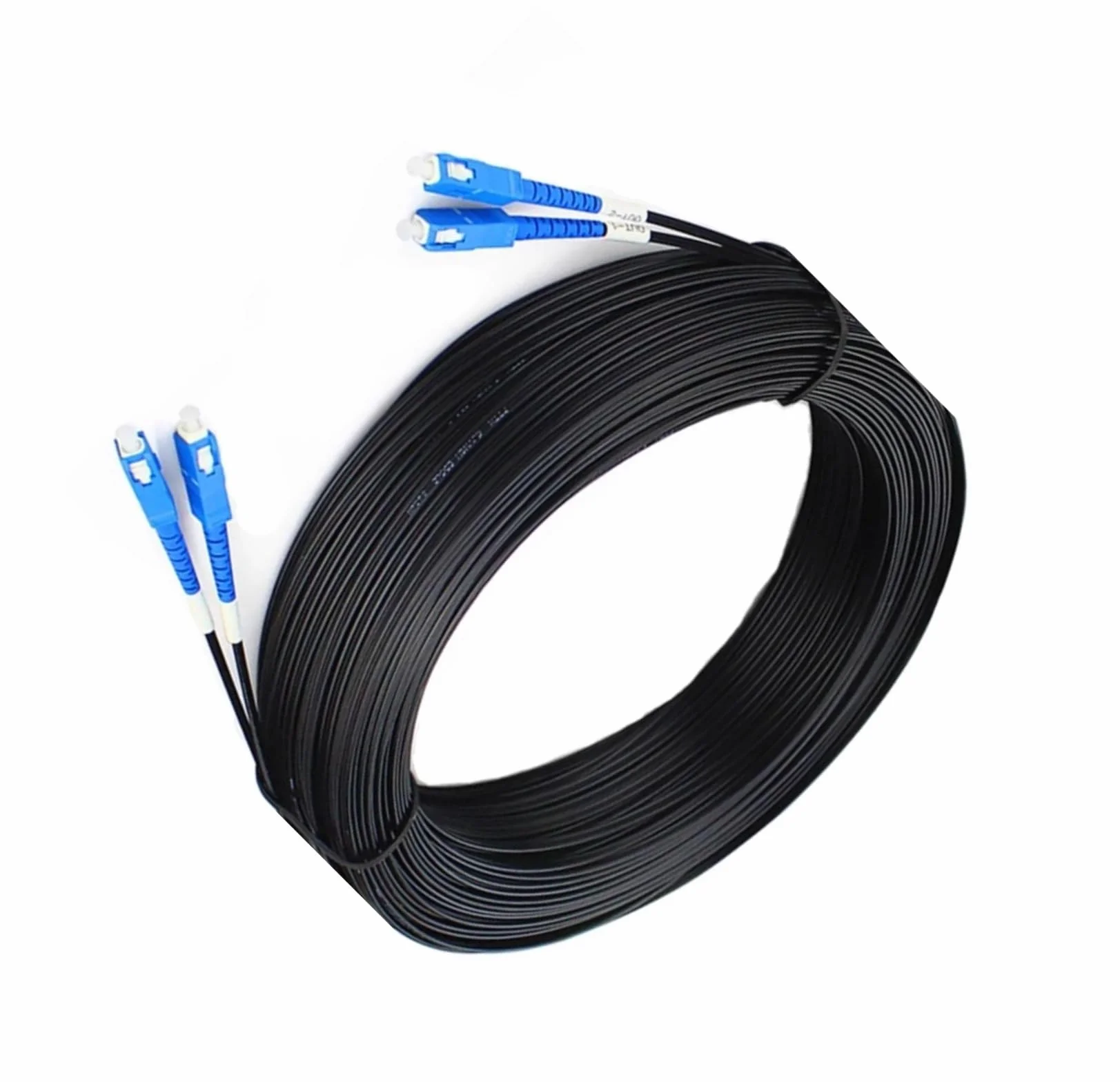 1 szt. 2-żyłowy kabel połączeniowy światłowodu do zastosowań wewnętrznych — SC UPC jednomodowy, 250 m/300 m, 1310 nm–1550 nm, trwały i elastyczny(Black,250M)