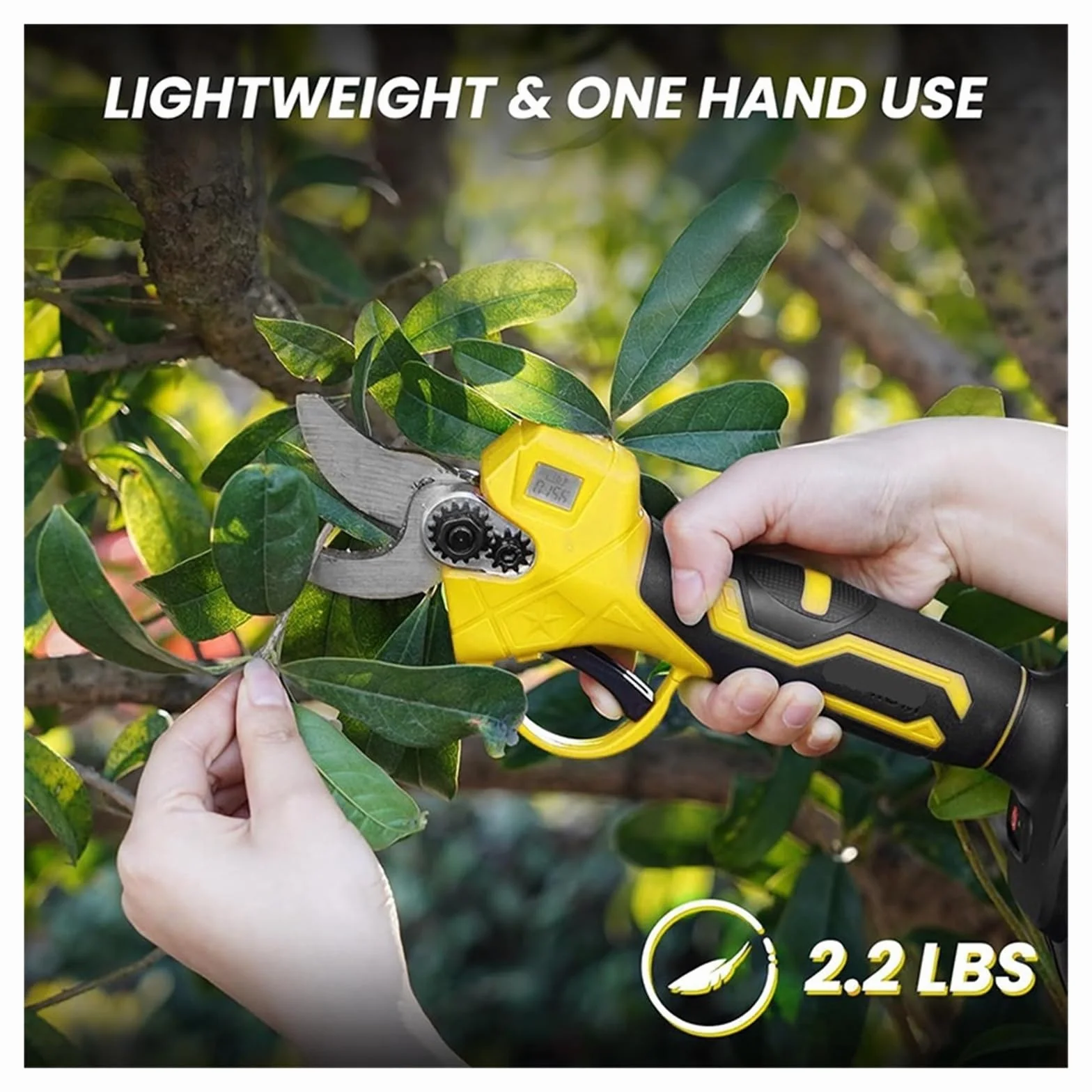 Cordless Electric Pruner 1.4inch LED Display Brushless Motor 18V Lithium